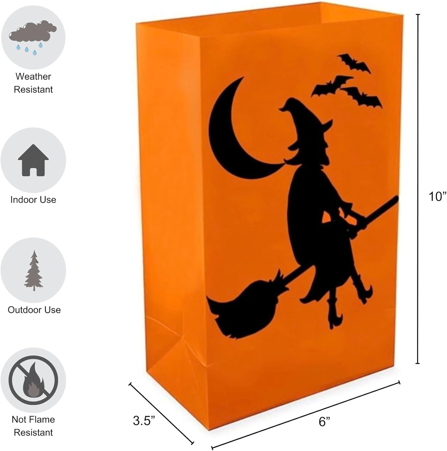 LumaBase Witch Luminaria Kit with Timer - 6 Pieces