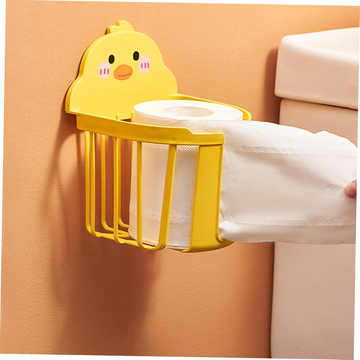 HOLIDYOYO 2Pcs Wall Mount Toilet Paper Holder with Storage Baskets