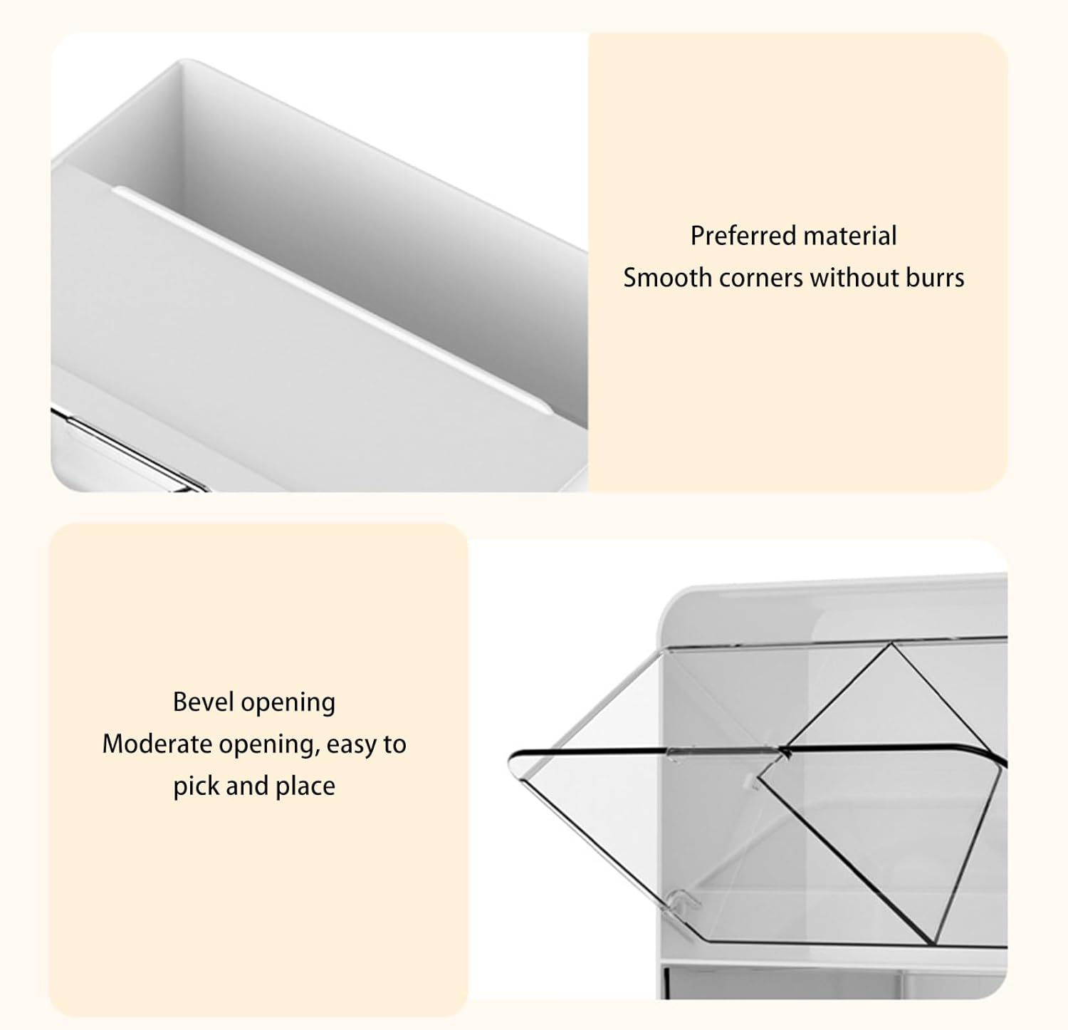 Dafape Clear White Toilet Paper Holder for Home