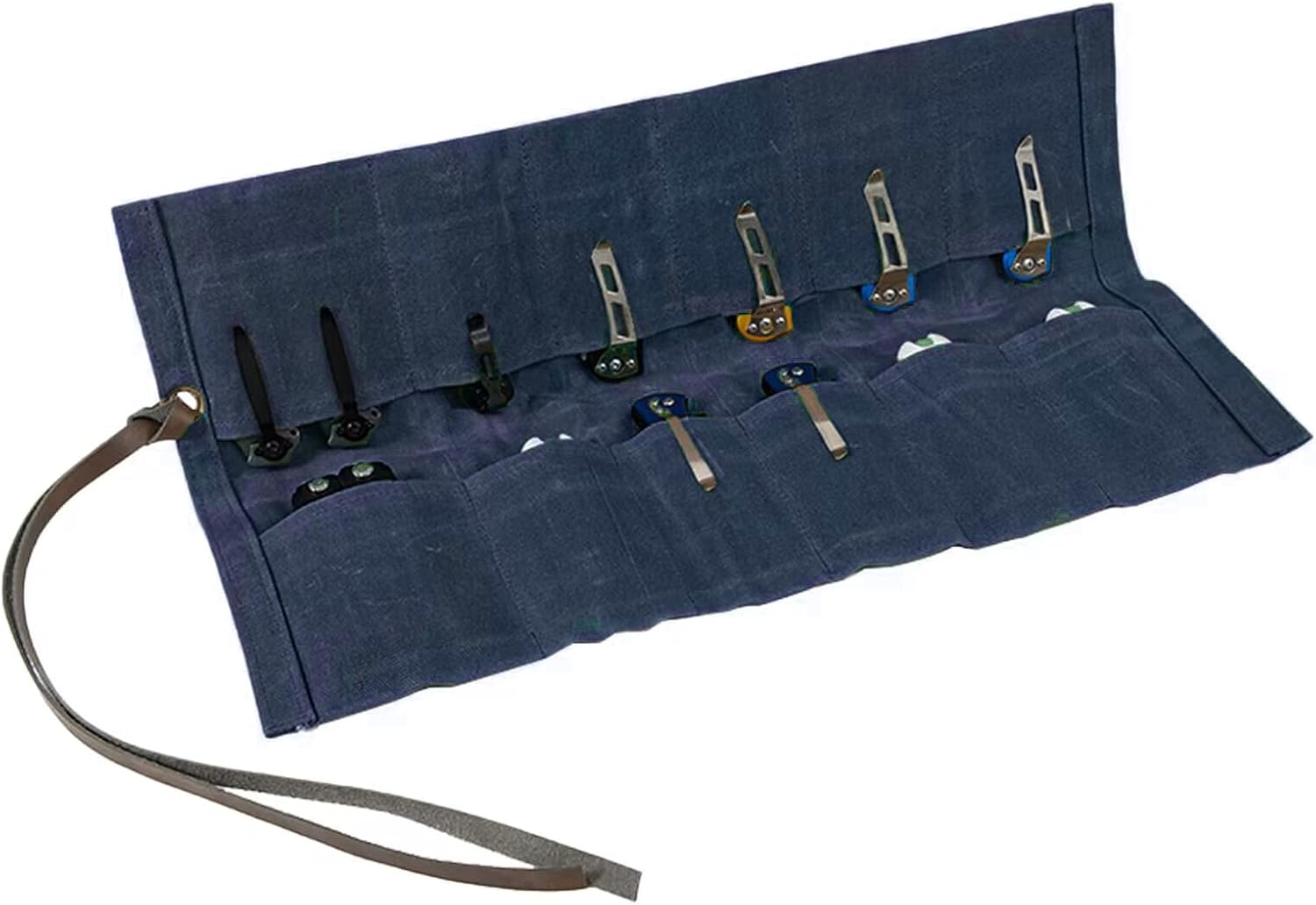 Baizoy Knife Display Bag with 12 Slots Blue