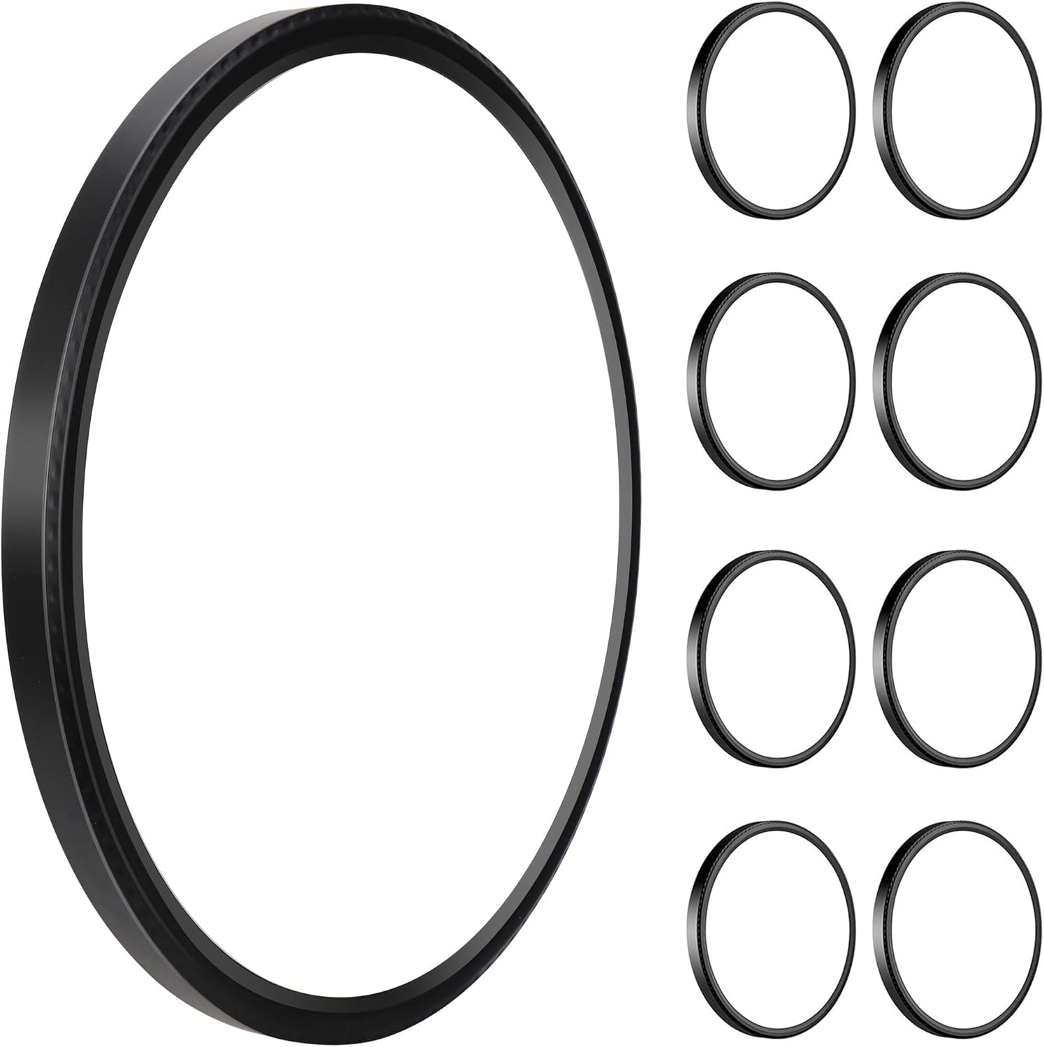 3200lm LED Flush Mount Ceiling Light with 104 SMD Chips 8 Pack - Black