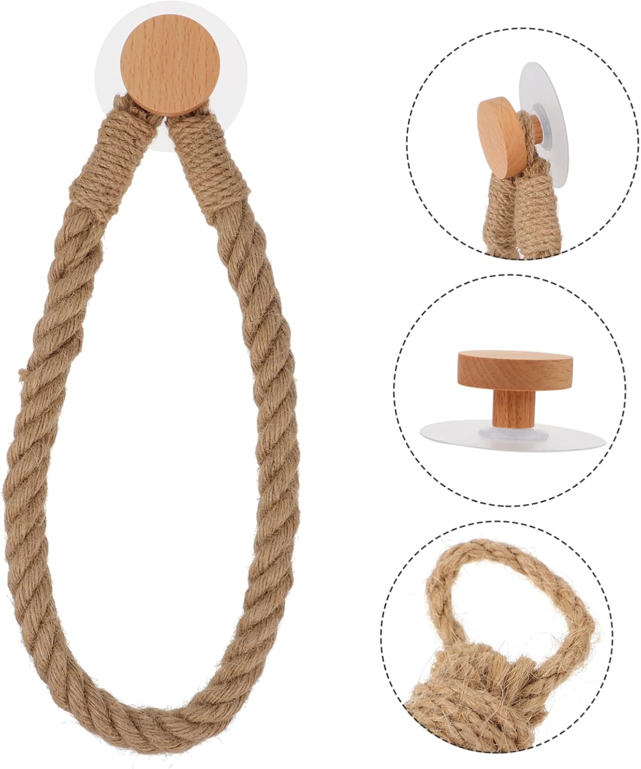 KONTONTY 1Pc Rope Toilet Paper Holder Space Saving 1