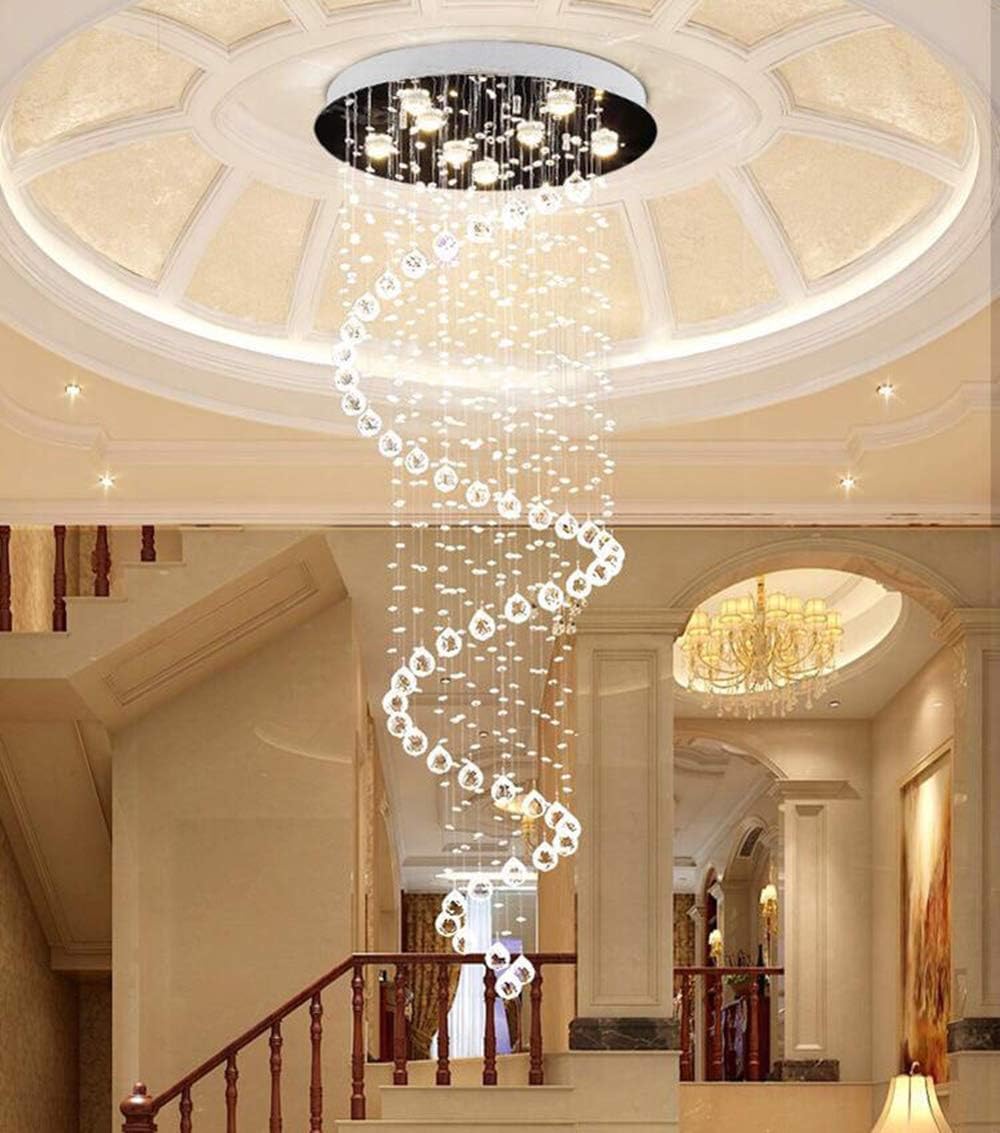 TSWF Single Spiral K9 Crystal Chandelier