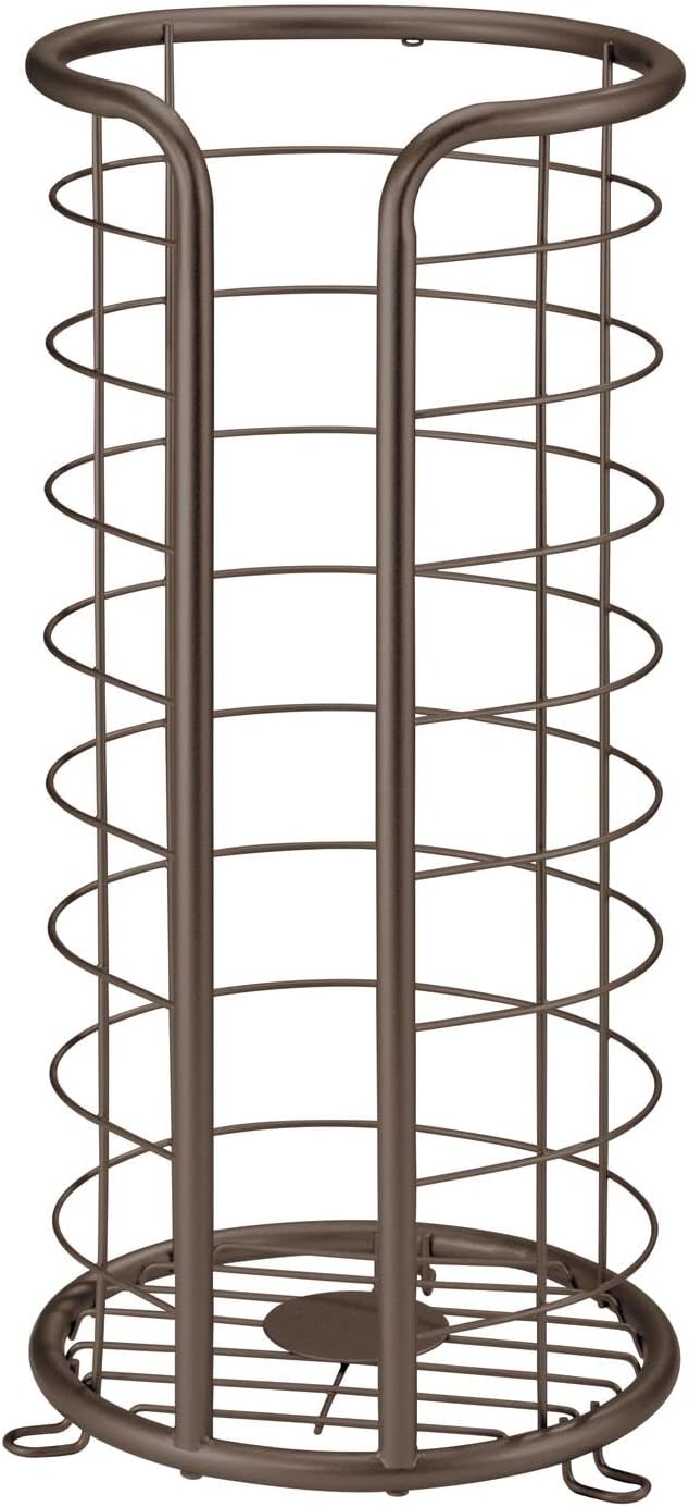 mDesign Bronze Toilet Paper Holder for 3 Rolls