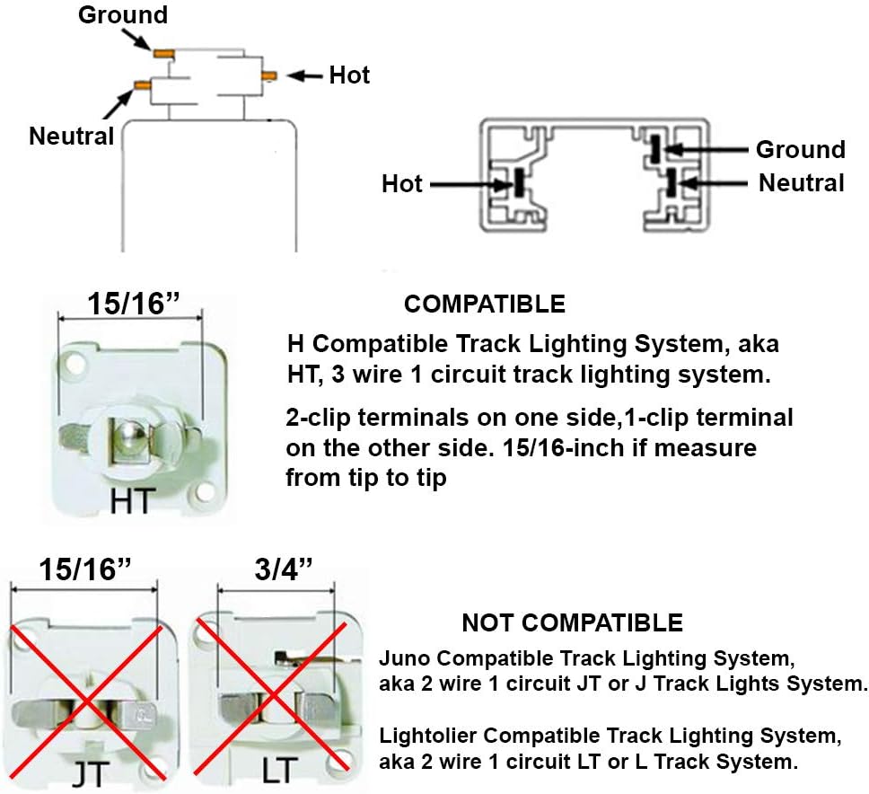 H System Track Outlet Adapter H860 White