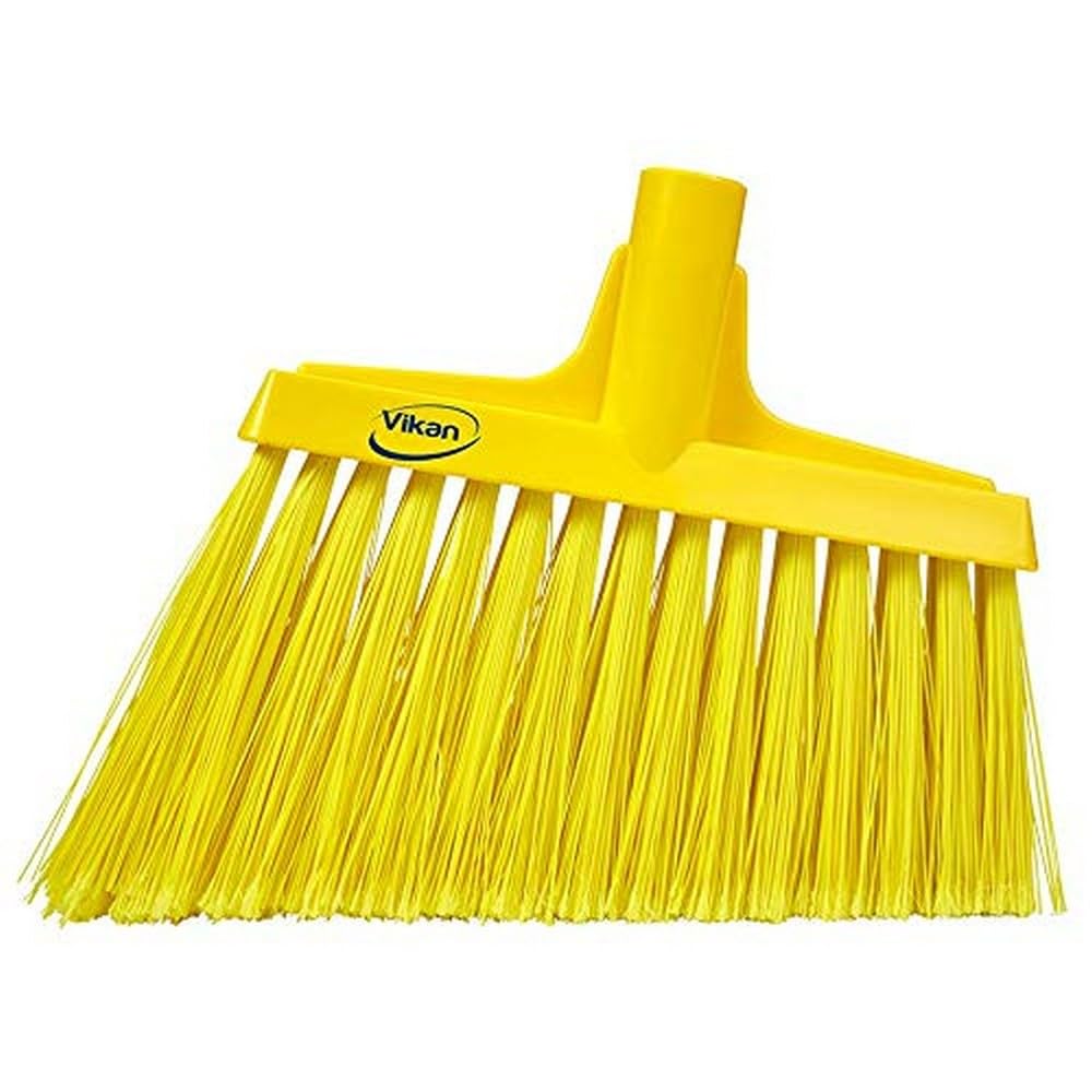 Vikan Flagged Soft Angled Broom Yellow