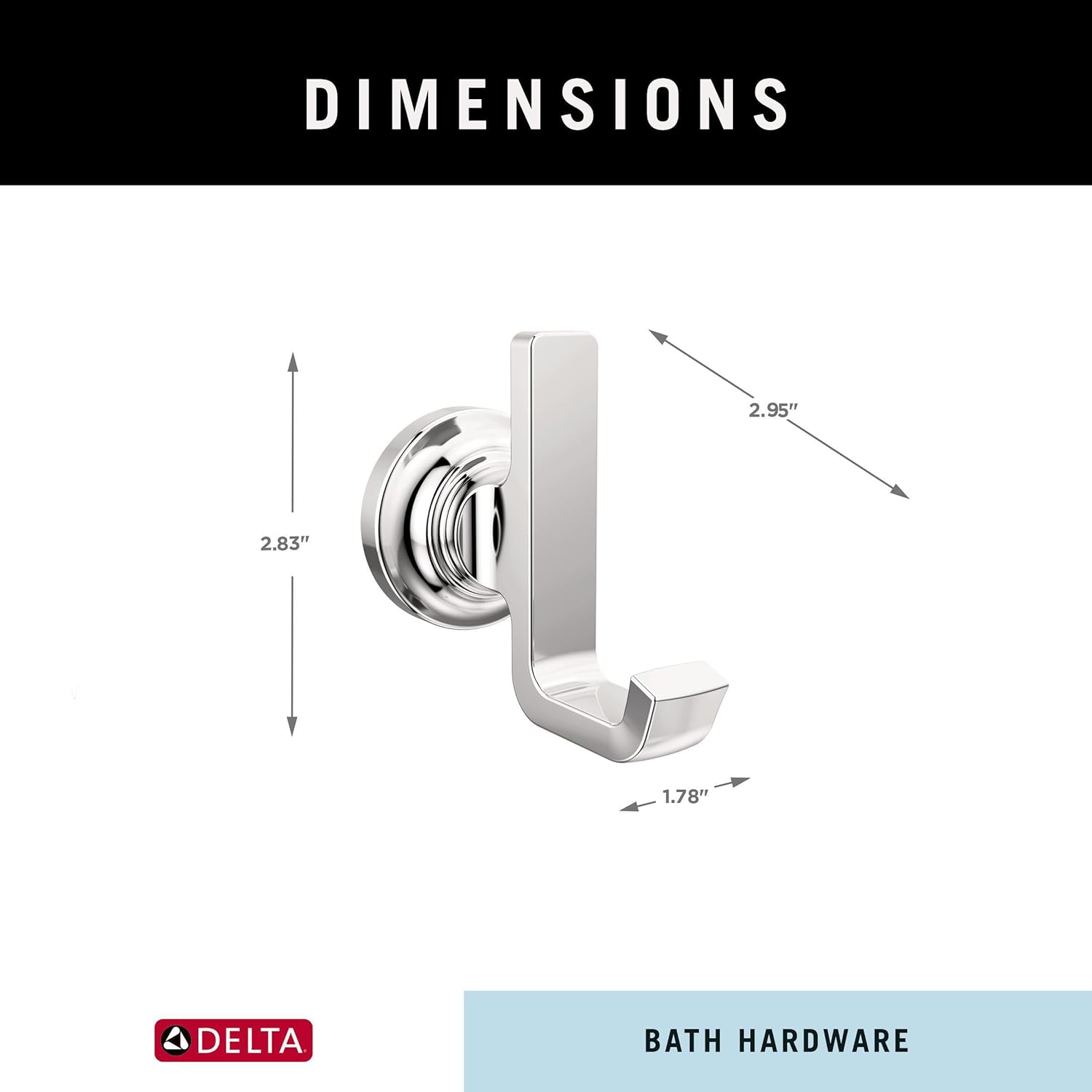 Delta Tetra J Hook Towel Hook Holder