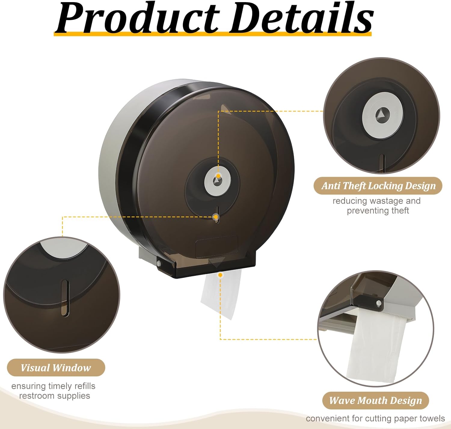 Layhit 6 Pack Toilet Paper Holder Wall Mount