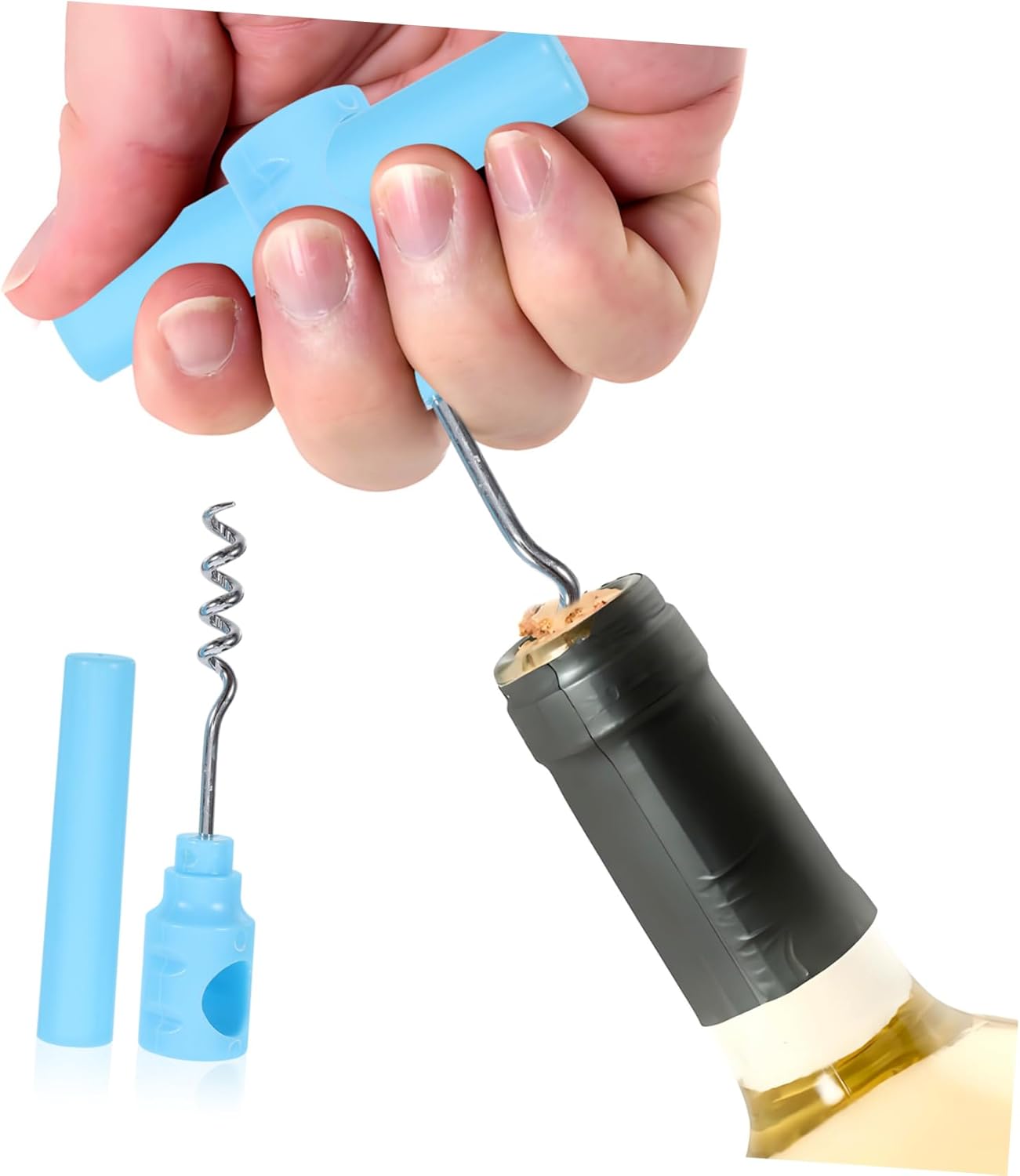 GRIRIW 5pcs Electric Wine Cap Opener Set