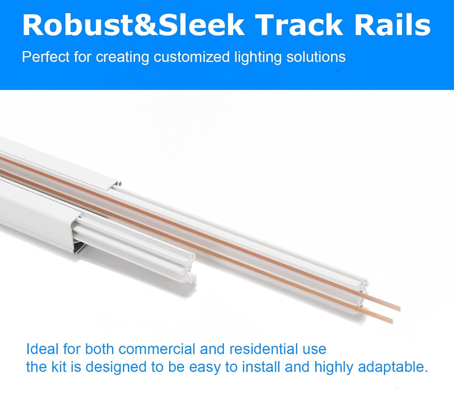 Taysing H Track Lighting Rails Kit 132ft White