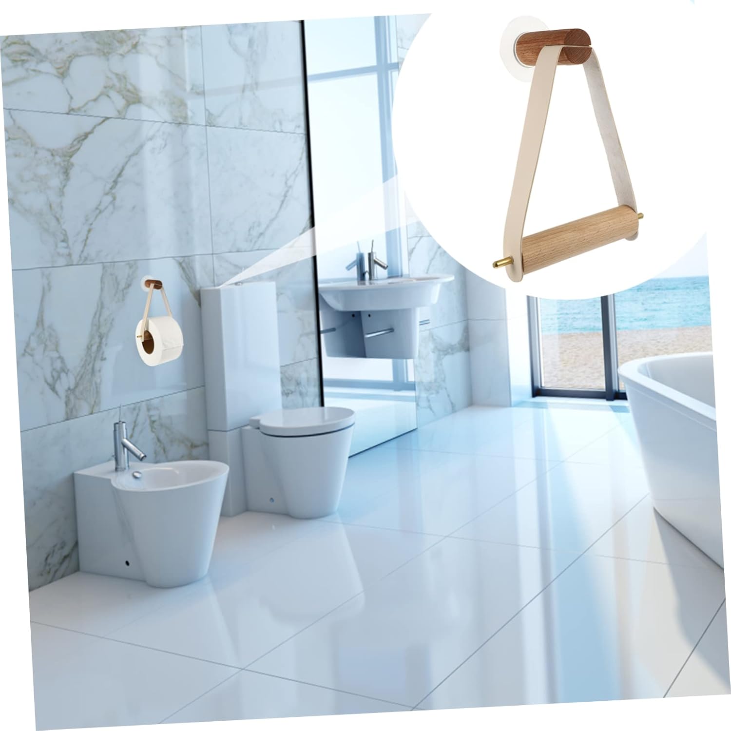 Toilet Paper Holder Wall Mount Storage Rack Durable Space Saving