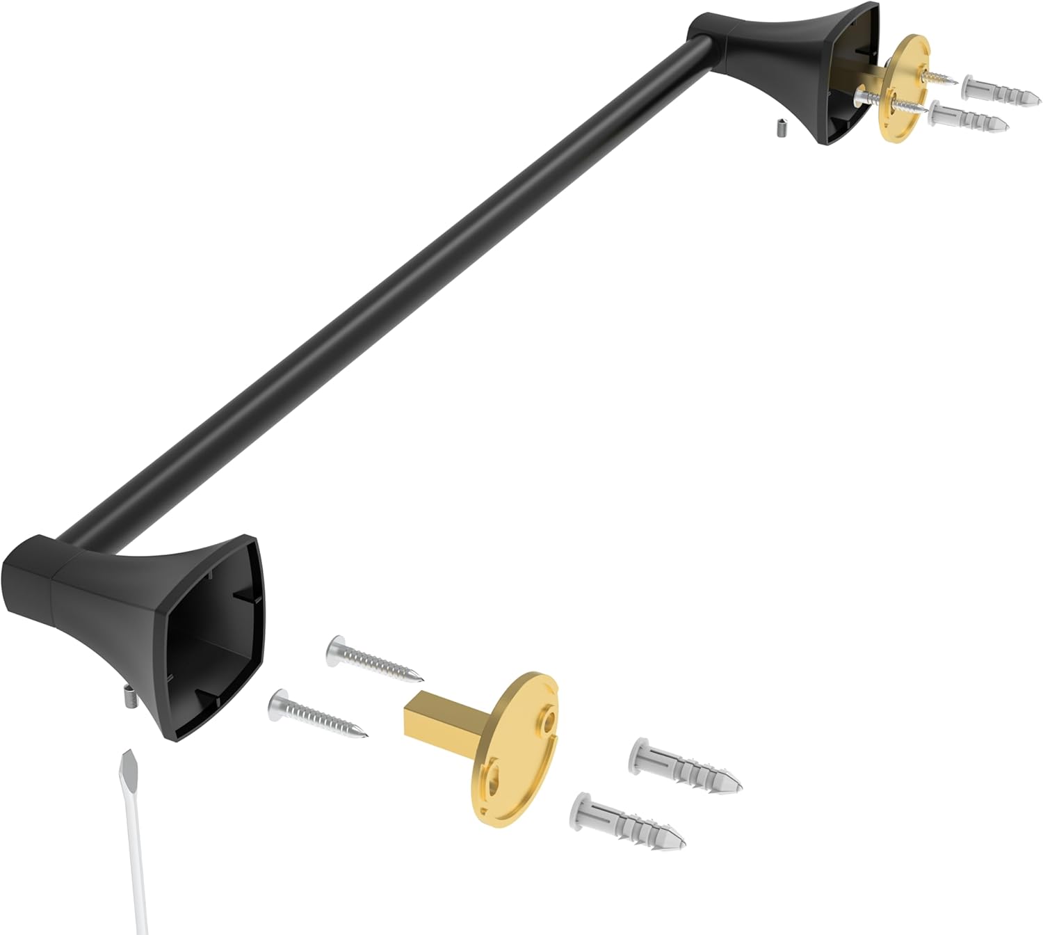 18 Inch Matte Black Towel Bar for Bathroom Kitchen