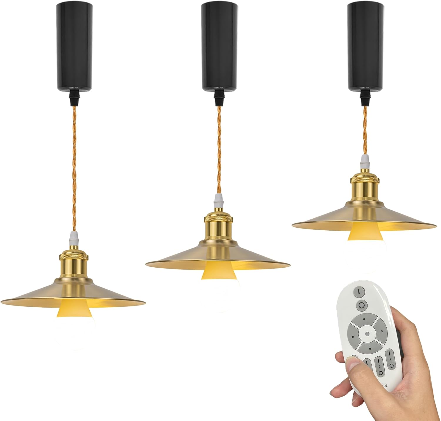 SKIVTGLAMP Remote Control LED Pendant Track Light with Adjustable Height