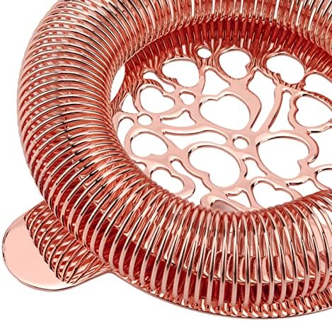 TOPINCN Bartending Ice Strainer Rose Gold Stainless Steel