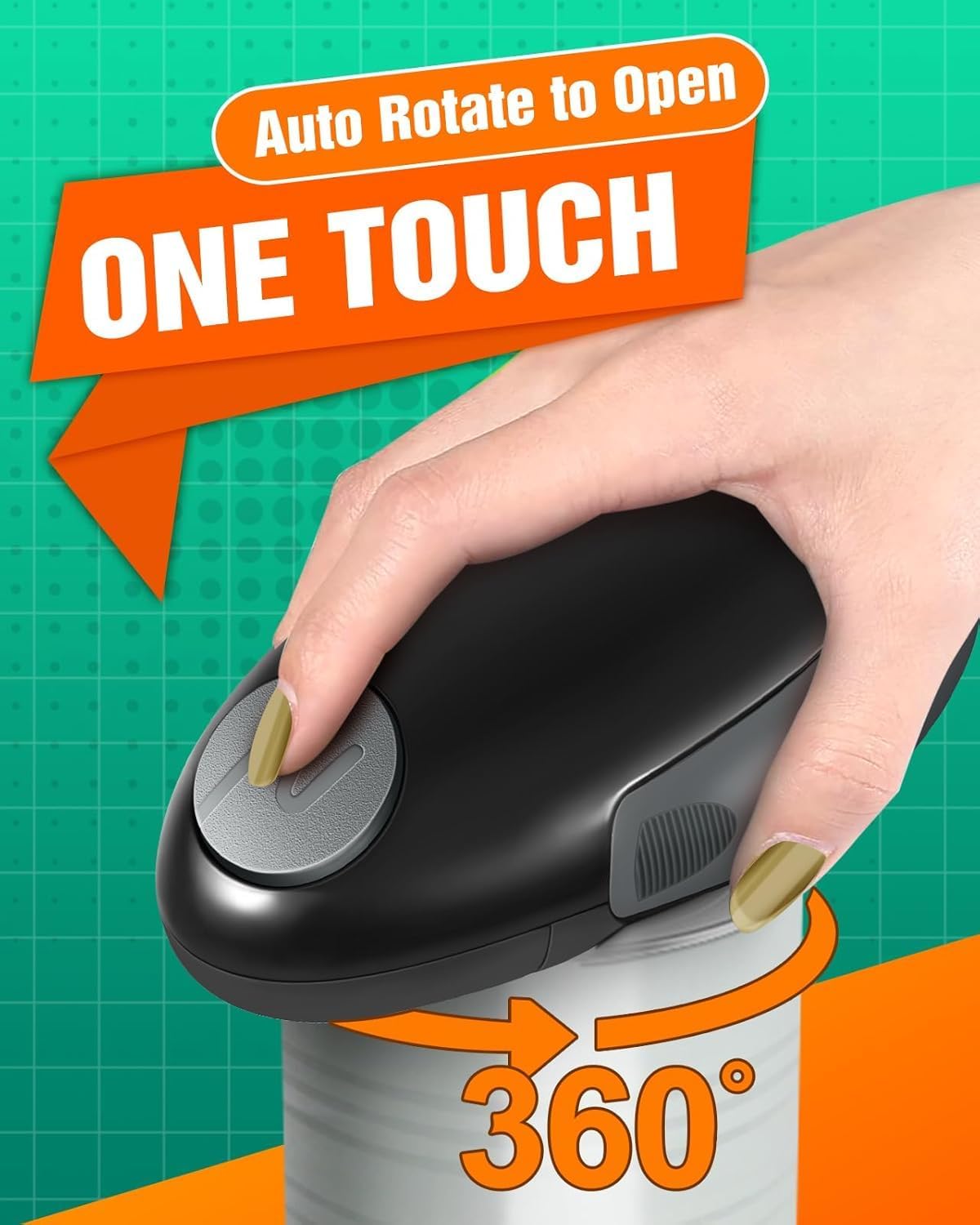Fahsiam One-Touch Electric Can Opener Black