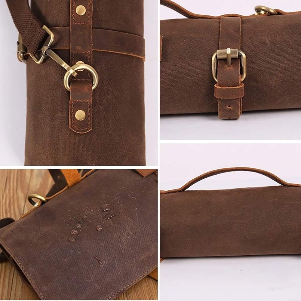 HERSENT Large Chefs Knife Roll Bag with 11 Pockets