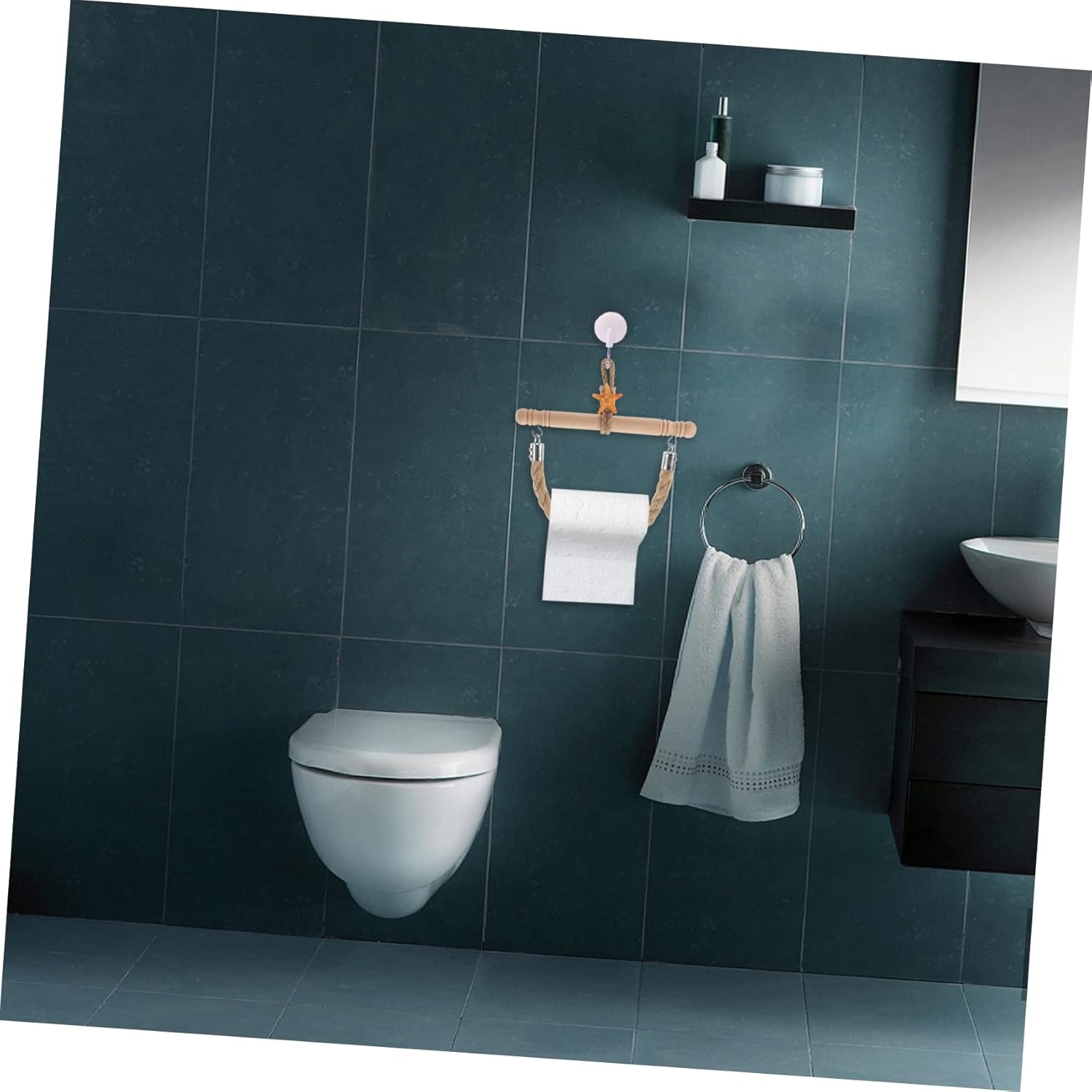 COHEALI Nautical Style Toilet Paper Holder for Bathroom and Living Room