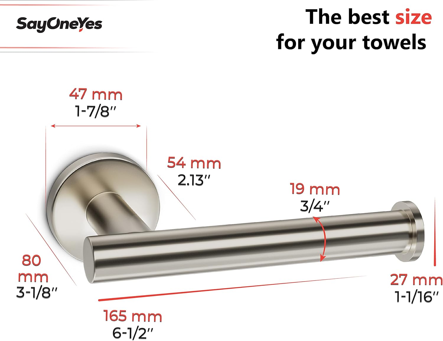 SAYONEYES Brushed Nickel Toilet Paper Holder 3 Pack 1