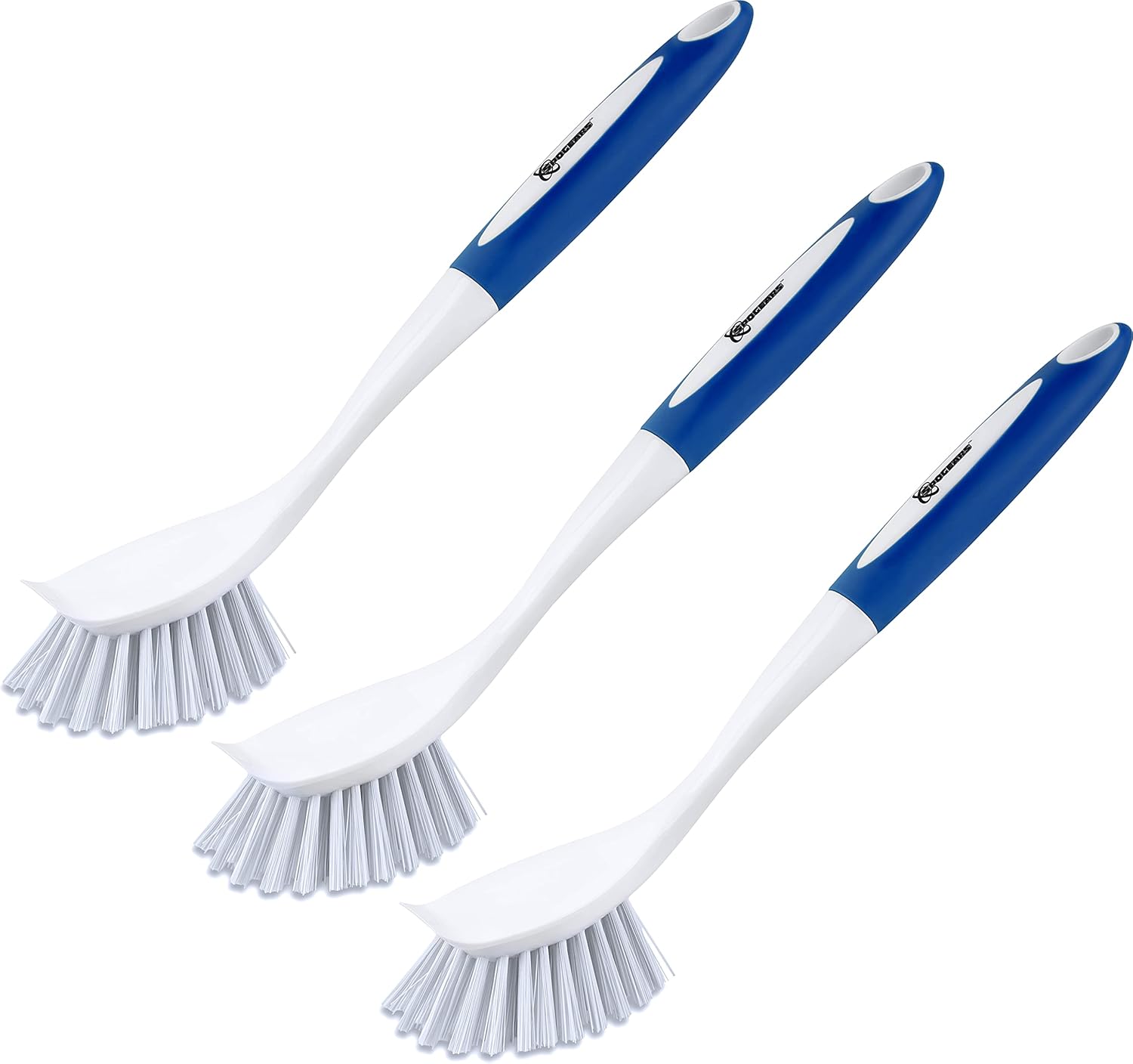 SPOGEARS 3 Pack Dish Scrubber with Scraper and Grip Handle