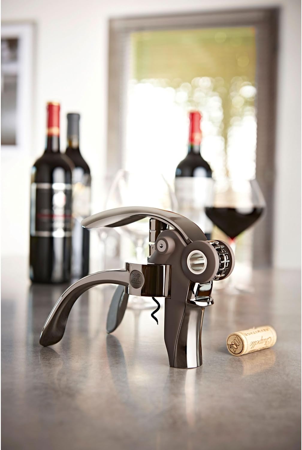 Peugeot Lever-Style Corkscrew with Foil-Cutter Basalt 1
