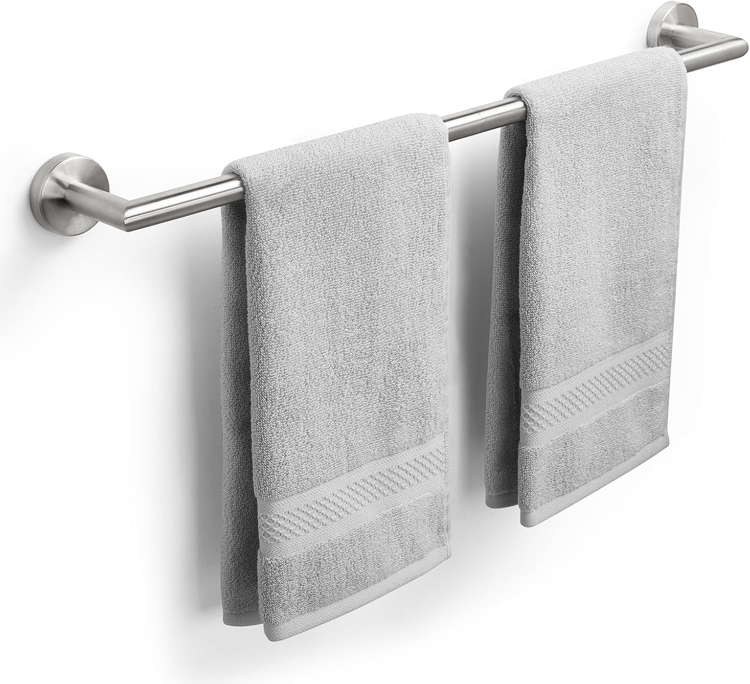 JunSun 24 Inch Modern Towel Bar with Brushed Nickel Finish