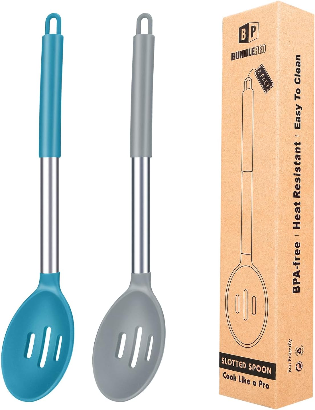 Pack of 2 Large Silicone Skimmers with BPA Free Handles