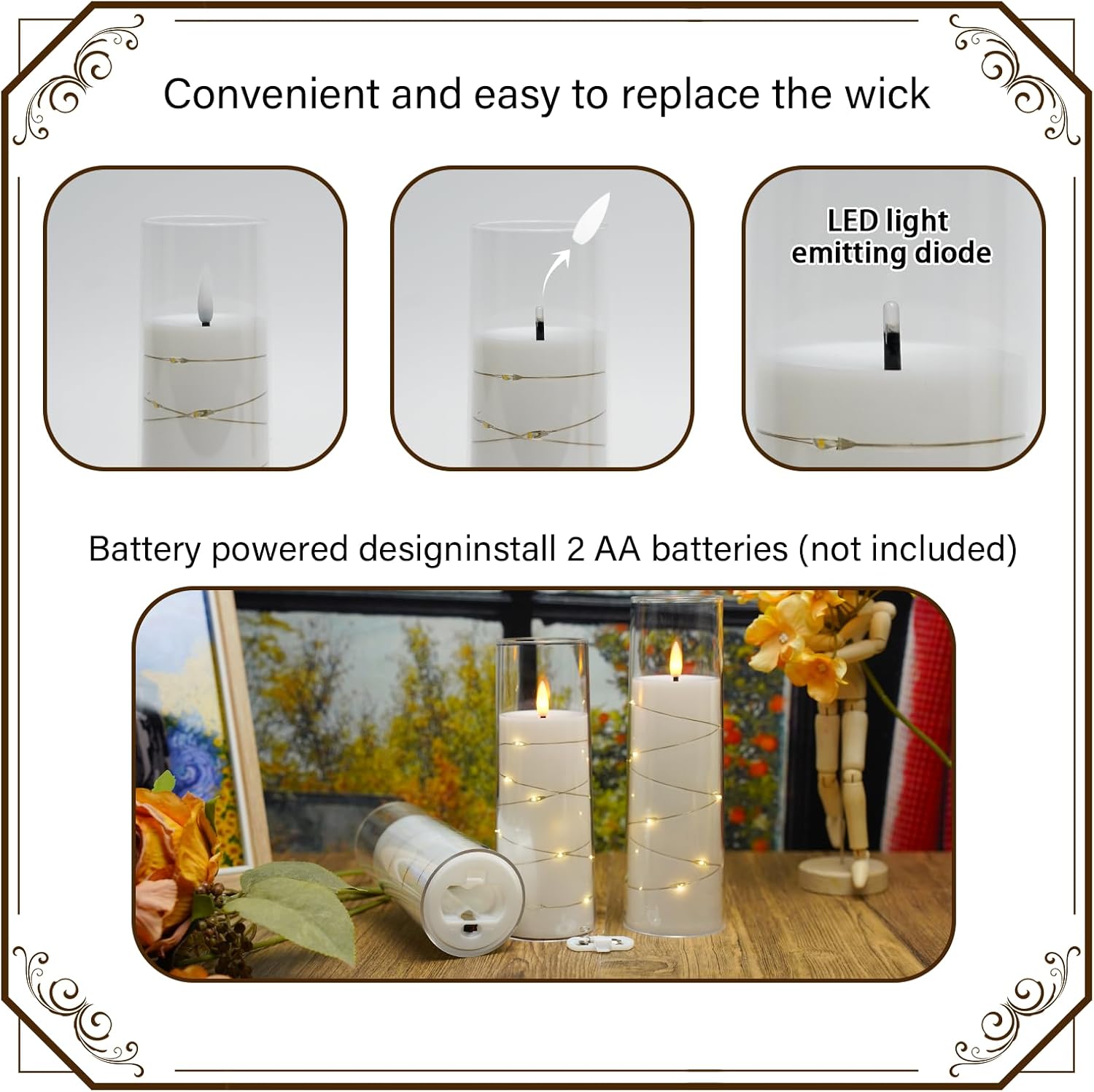 Nimiko Flameless LED Candles with Remote Control