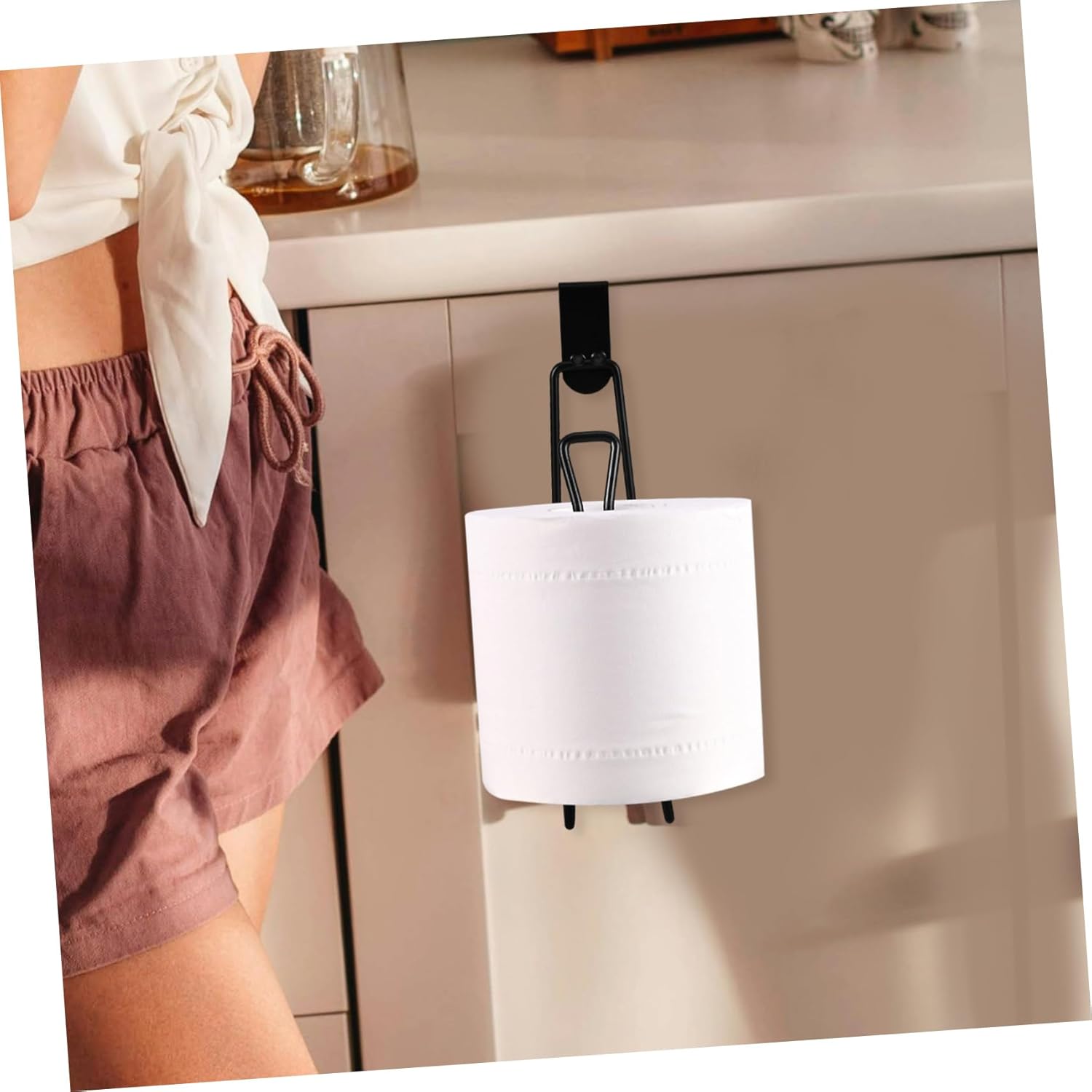 ELAYARD Wall Mounted Toilet Paper Holder Black