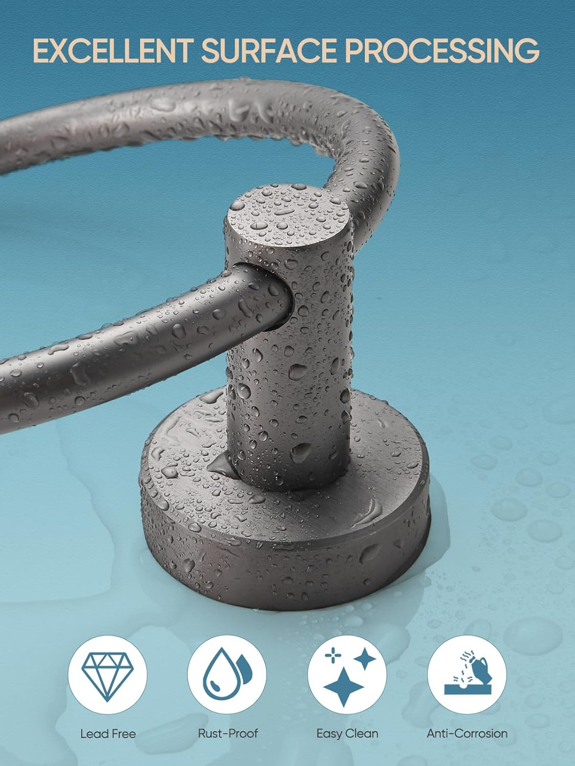 Cobbe Towel Ring - Bathroom Wall Mounted Holder