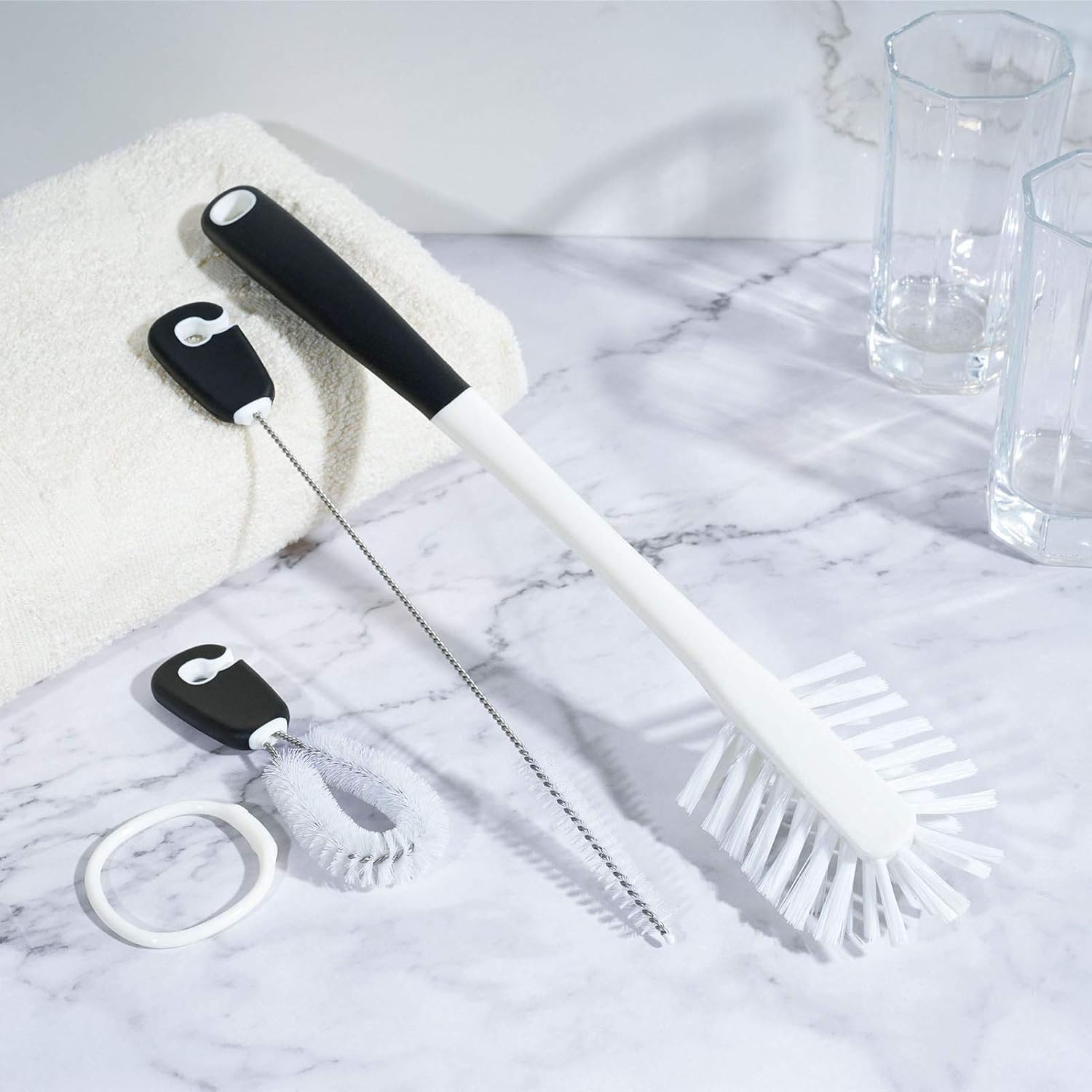 MOSOLAN 3-in-1 Water Bottle Cleaning Brush Set