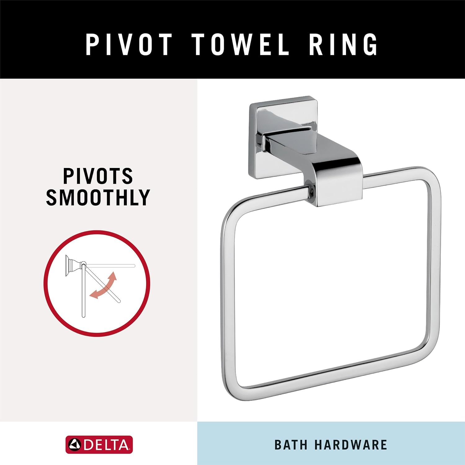Delta Ara Hand Towel Holder Polished Chrome 1
