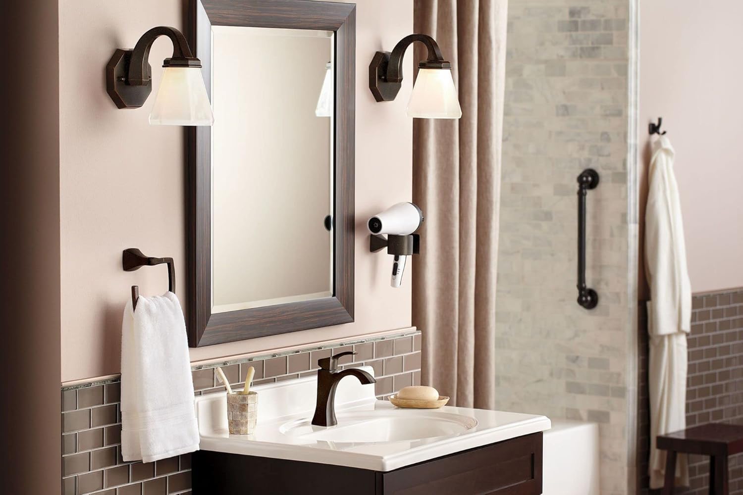 Moen YB5103ORB Voss Double Robe Hook Oil-Rubbed Bronze