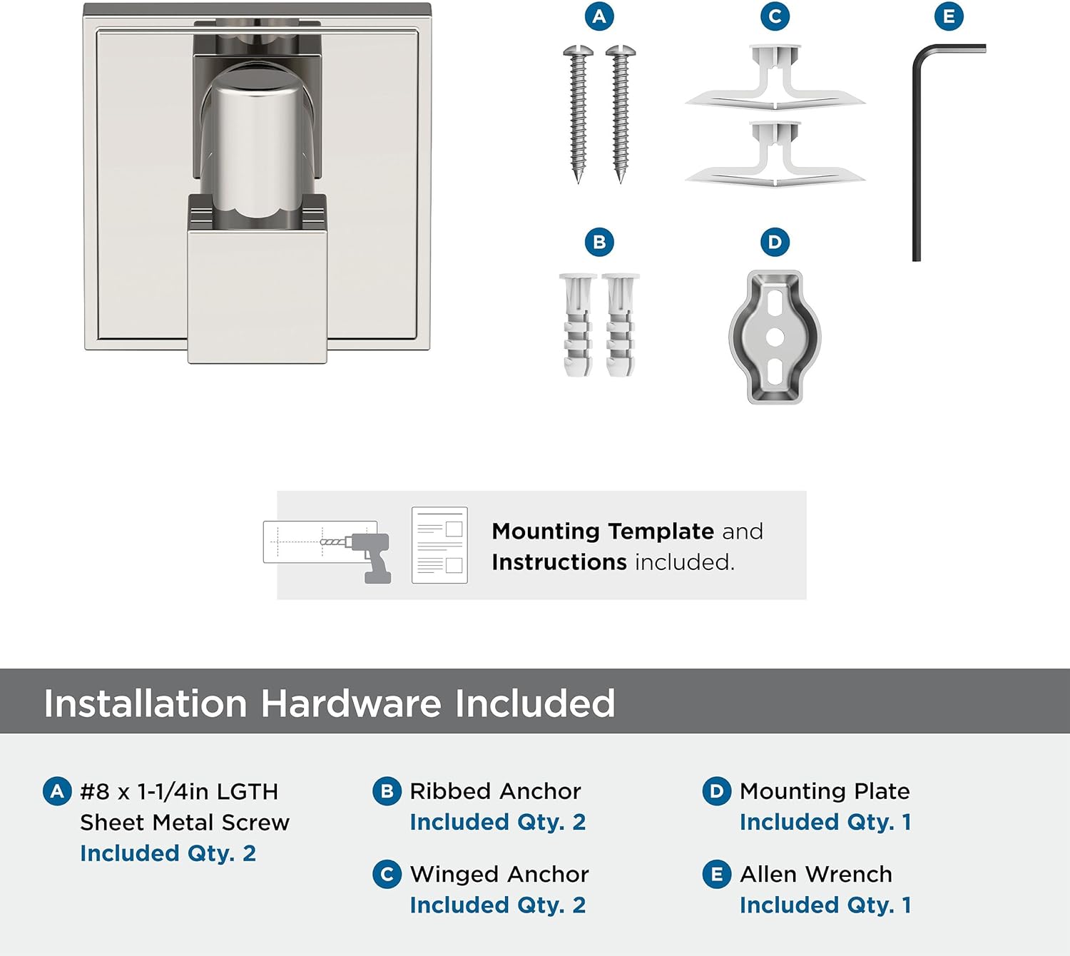 Amerock BH36070PN Polished Nickel Robe Hook
