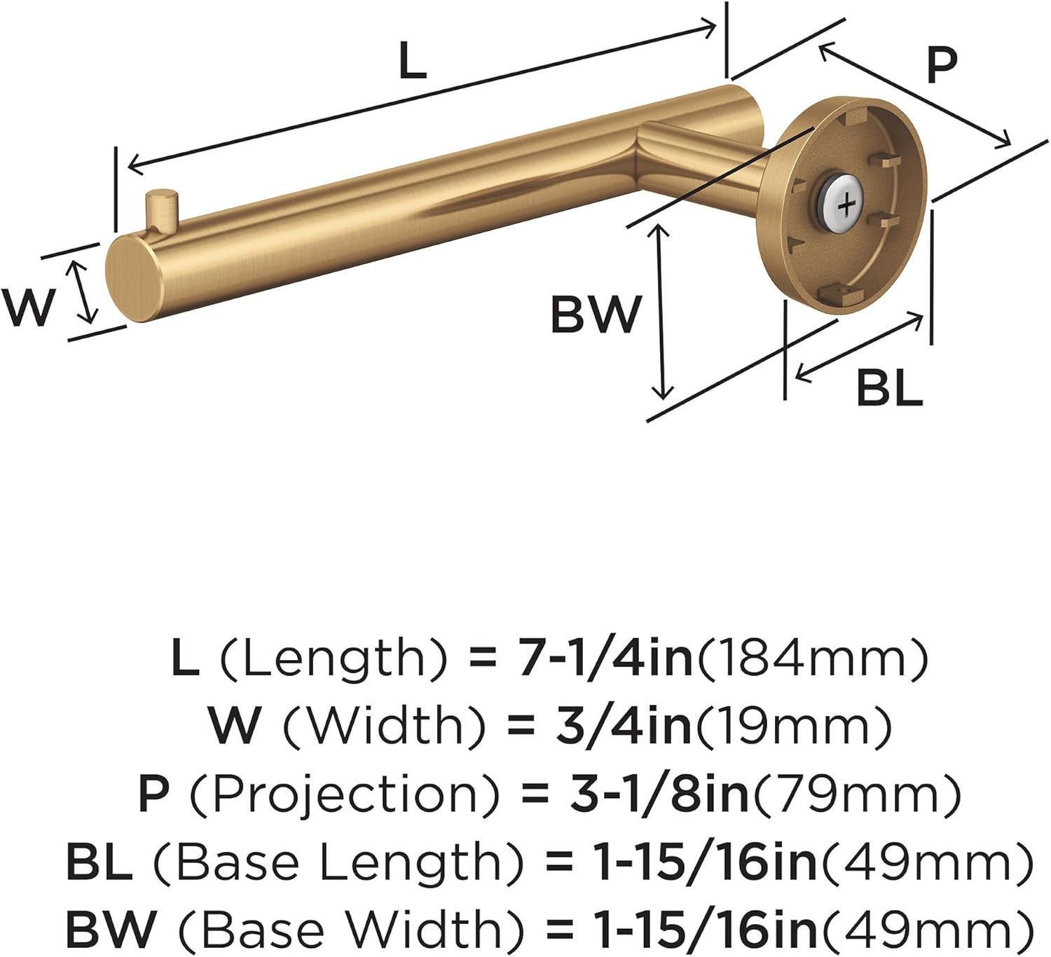 Amerock BH26540CZ Champagne Bronze Toilet Paper Holder 1