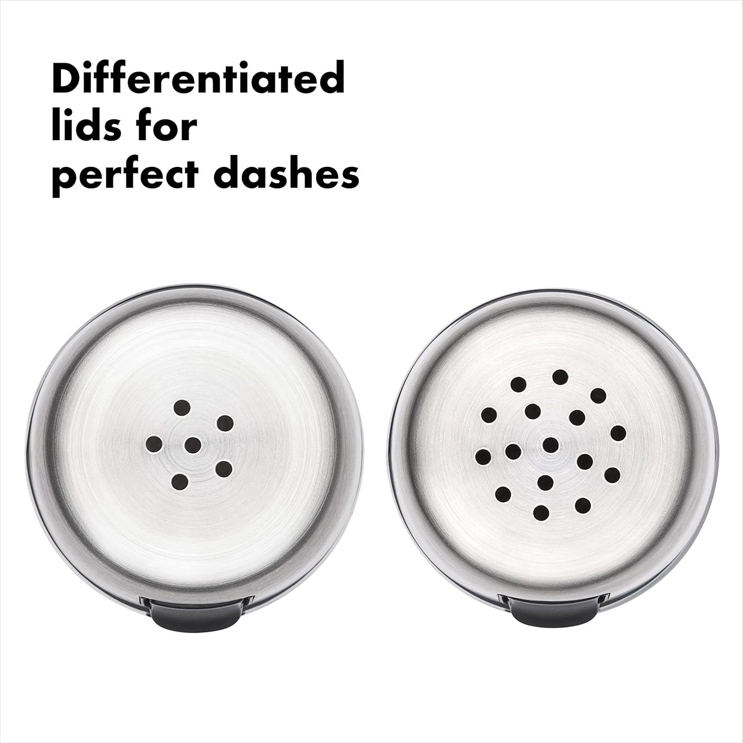 OXO Salt and Pepper Shaker Set Clear and Stainless Steel