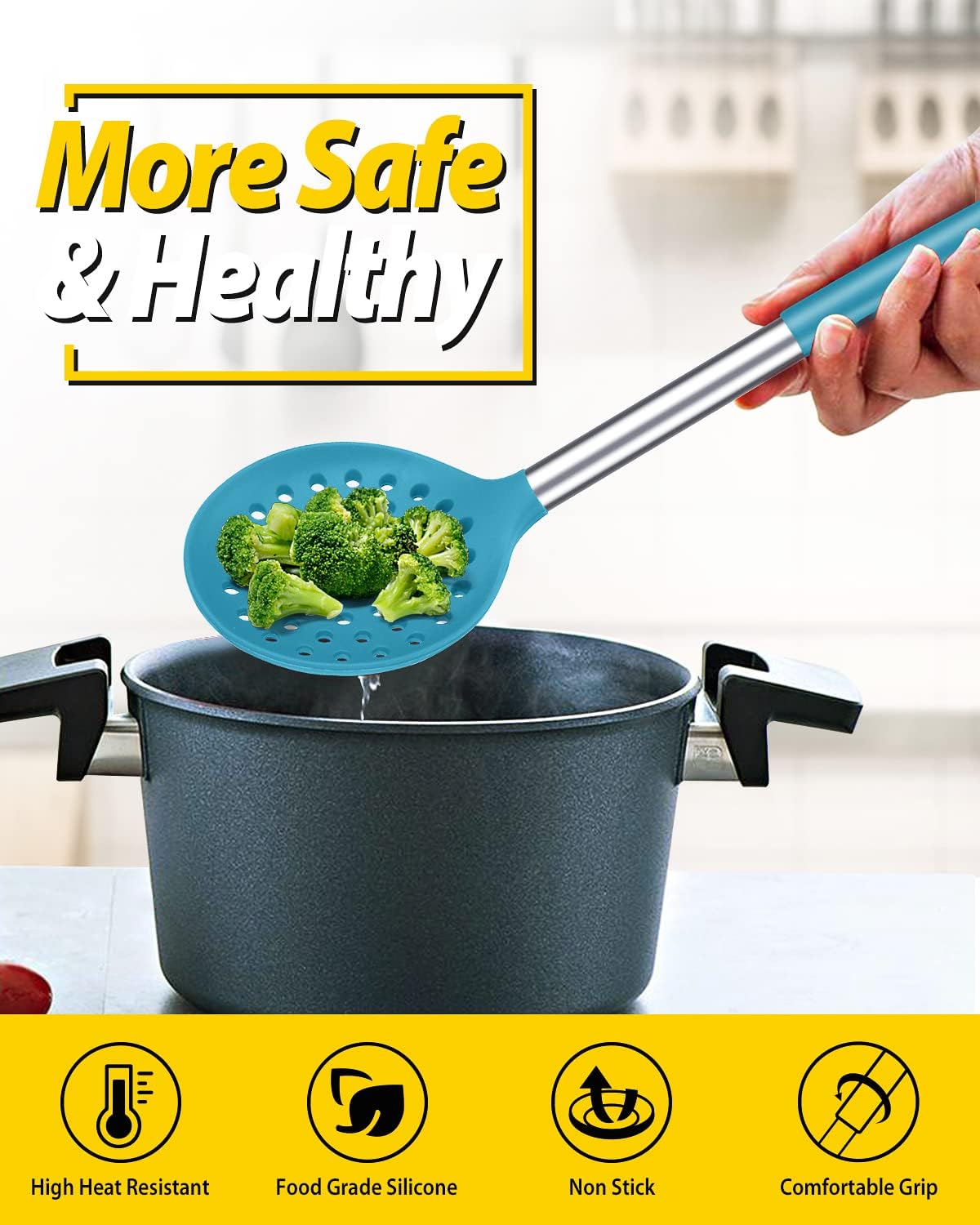 BUNDLEPRO Kitchen Ladle Strainer Set of 2 1