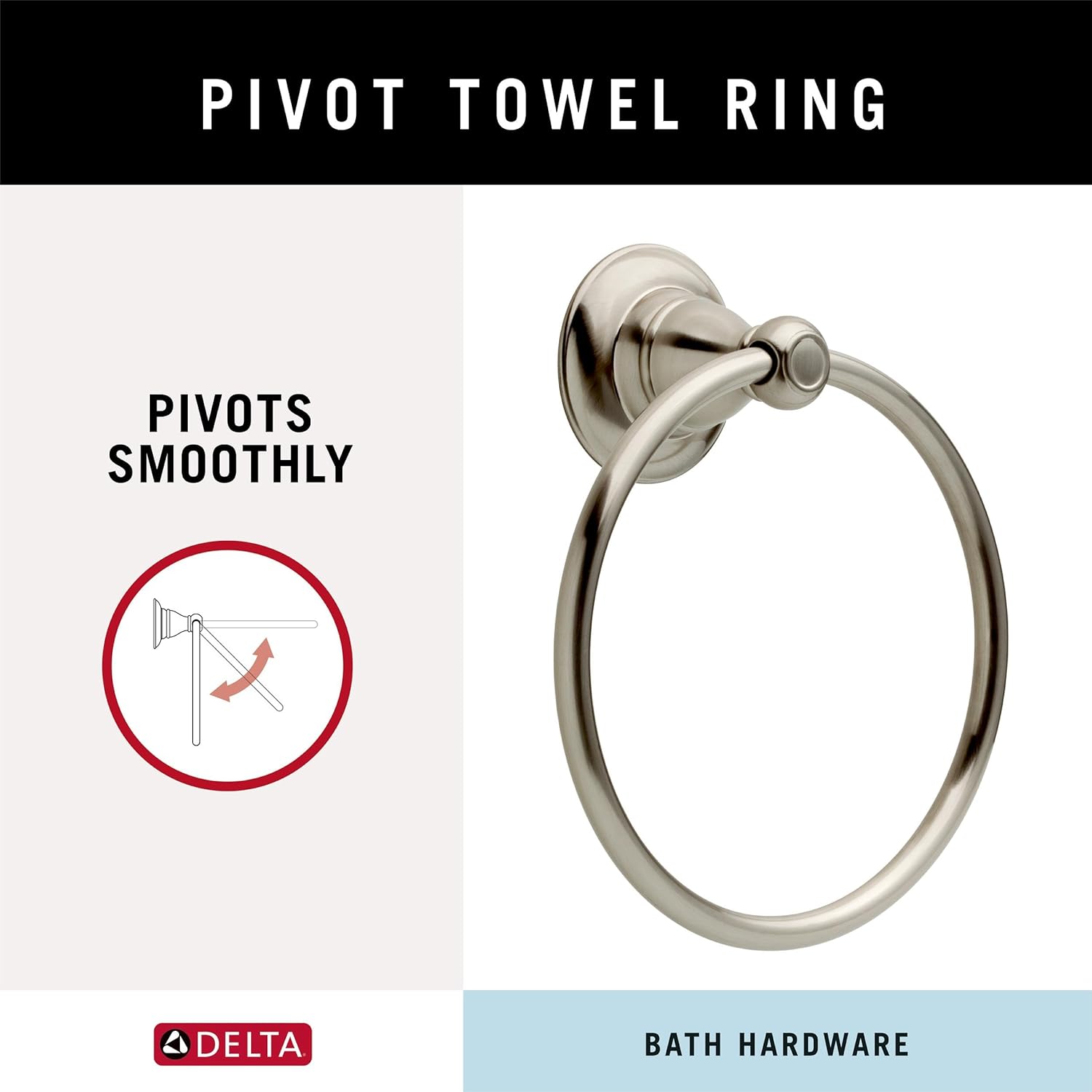 Delta Porter Hand Towel Holder Brushed Nickel 1