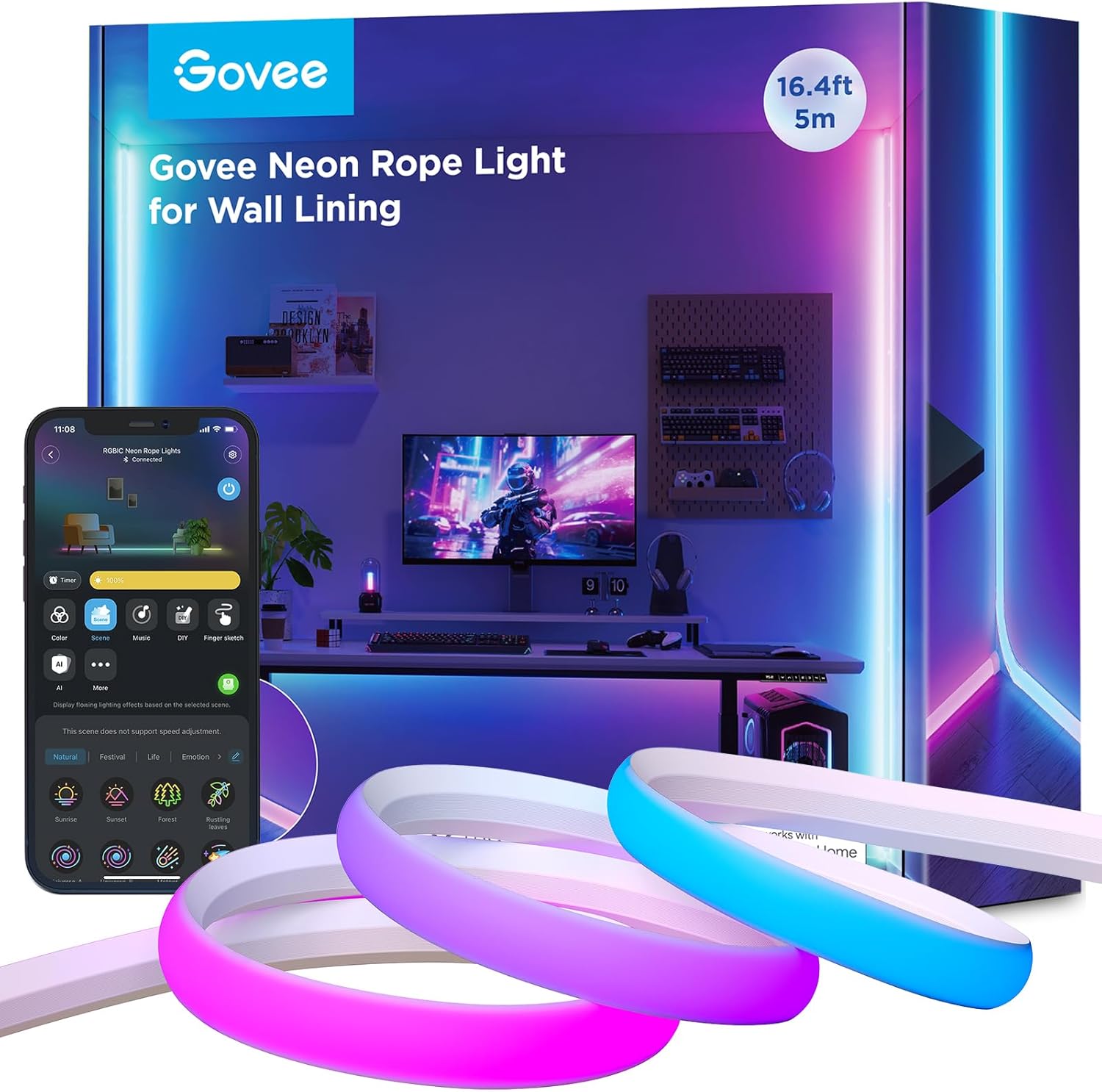 Govee 164ft RGBIC LED Strip Light with Smart Control
