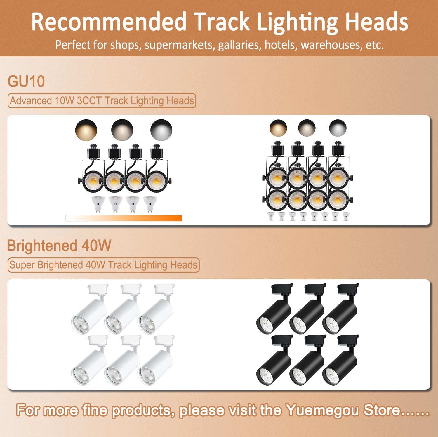 Yuemegou H Track L Connector for Track Lighting System
