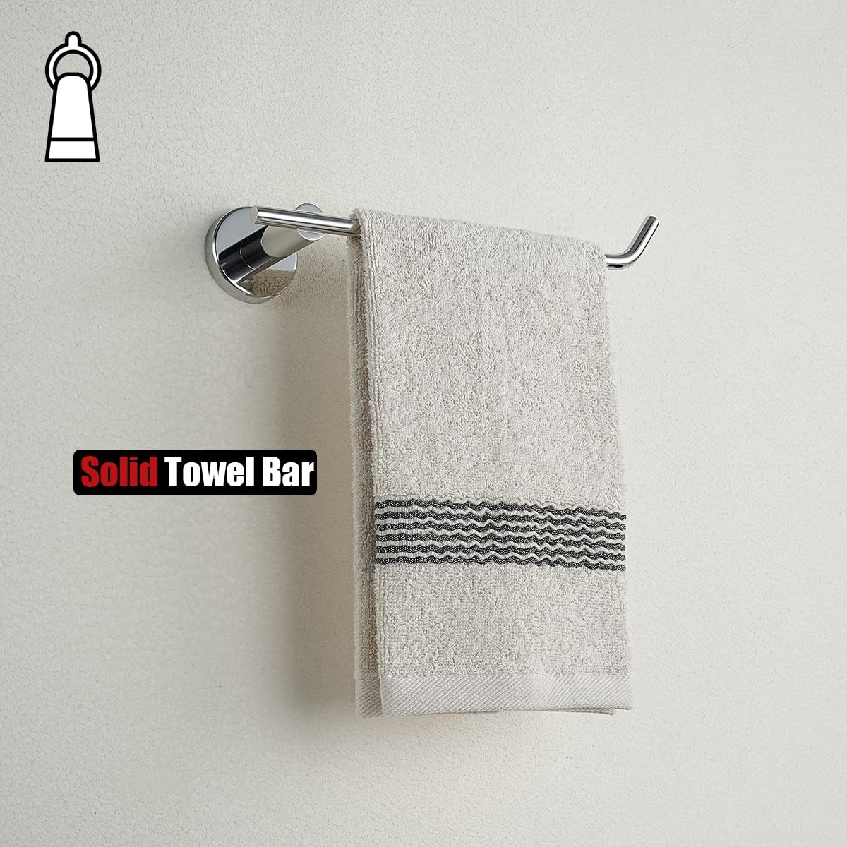 JQK Chrome Towel Ring 9 Inch Stainless Steel Bathroom Holder
