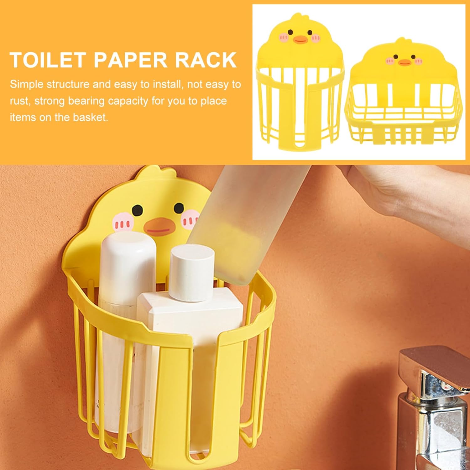 Lurrose 2Pcs Wall Mount Toilet Paper Holders with Adorable Design
