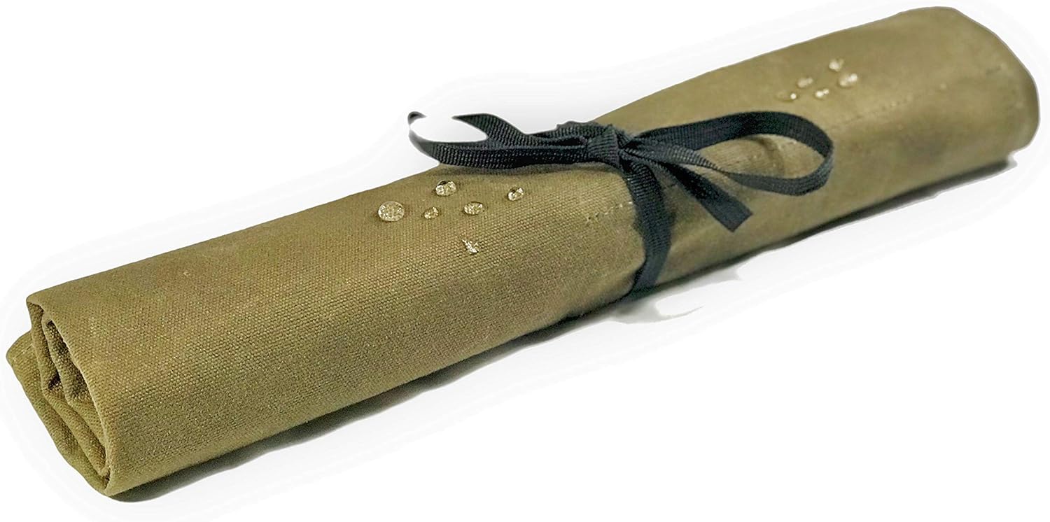GramVine Chef Knife Roll Bag - Waxed Canvas Knife Holder Organizer