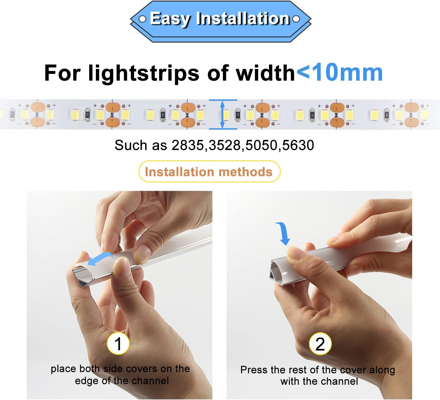 VST 6Pack 1ft V Shape LED Aluminum Channel with Milky White Cover
