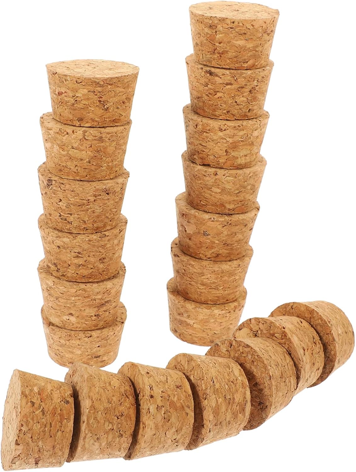 DECHOUS Wooden Wine Stoppers with Cork Plugs 60 Pcs Set