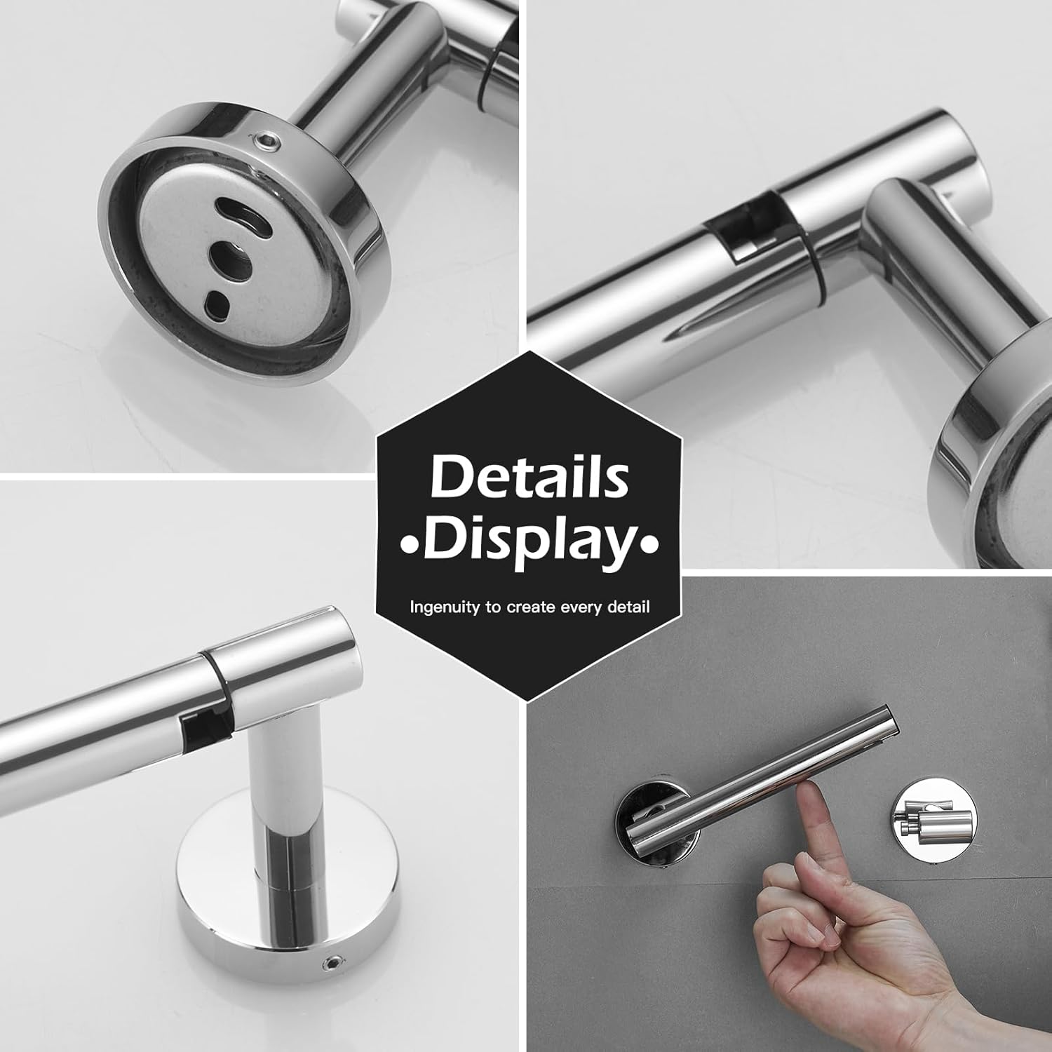 BWE Chrome Double Post Toilet Paper Holder 1