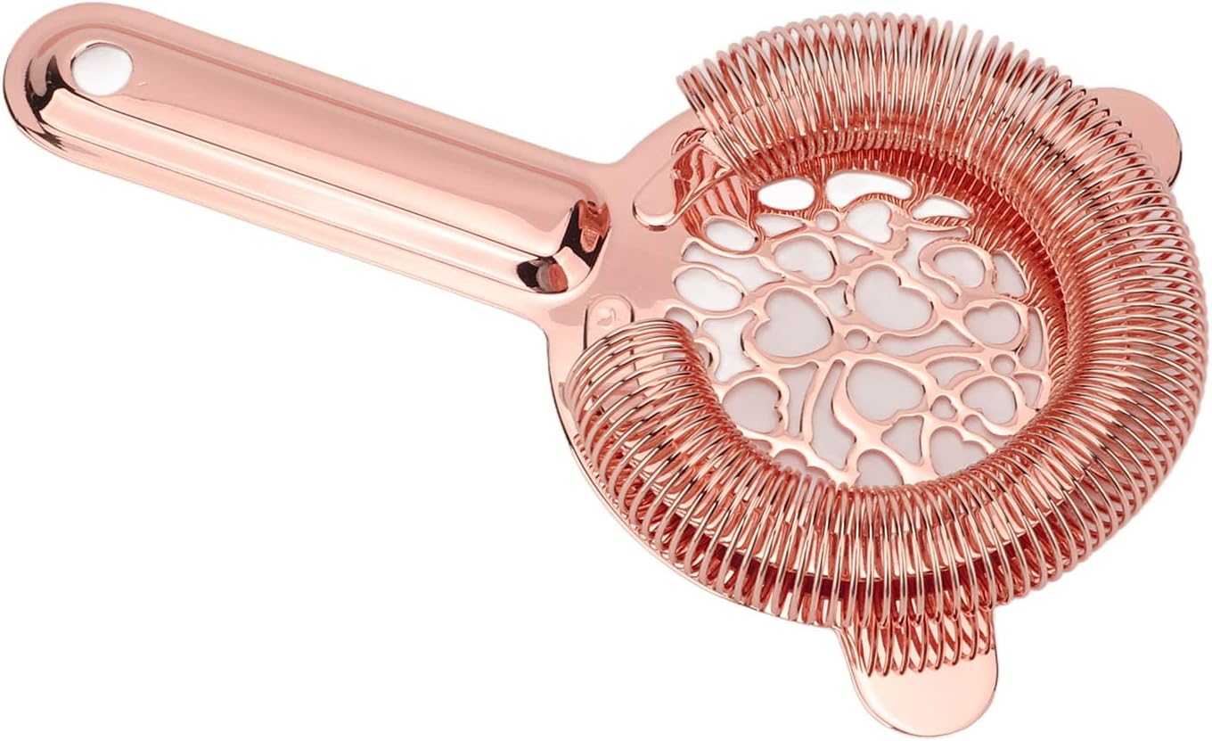 TOPINCN Bartending Ice Strainer Rose Gold Stainless Steel
