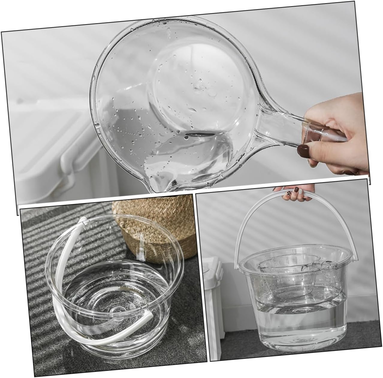 RORPOIR Large Capacity Plastic Water Bucket with Handle