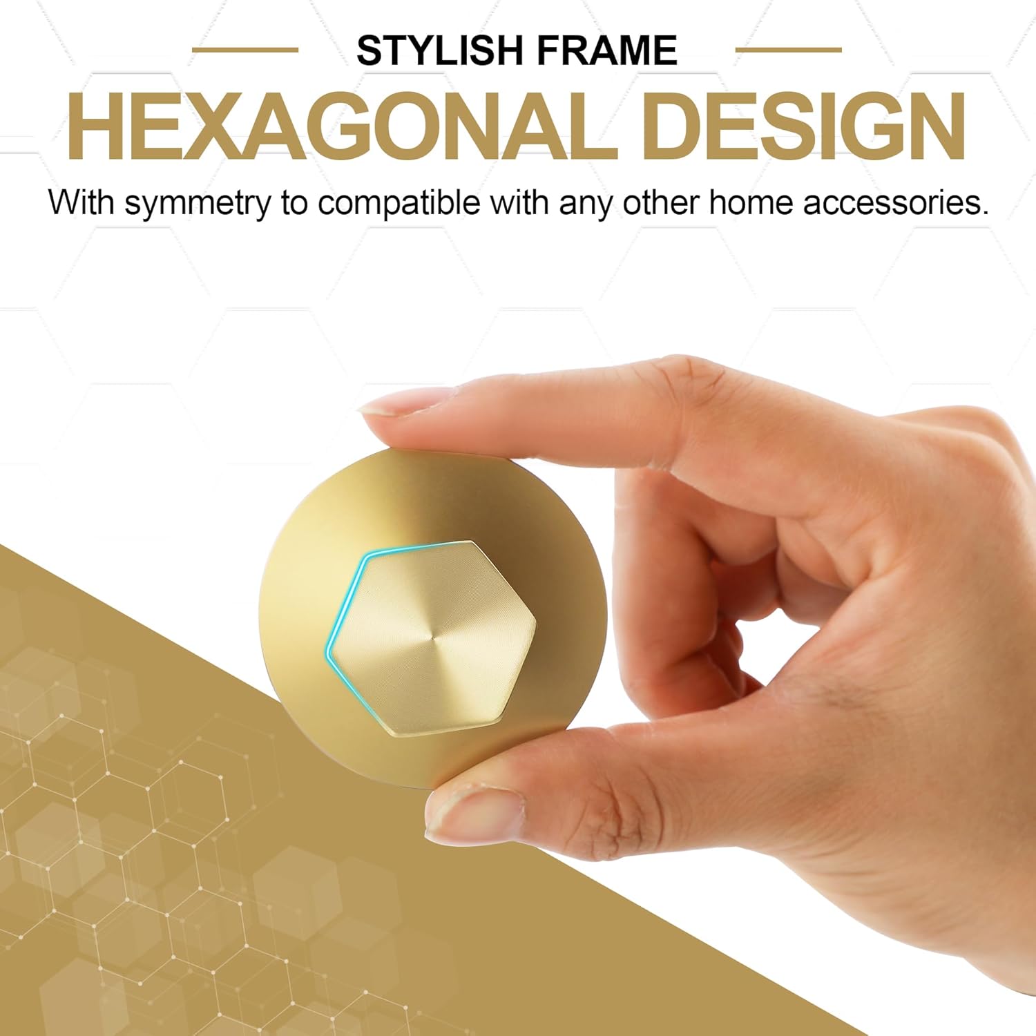 SAYAYO Adhesive Hooks 4 Pack Brushed Gold 1