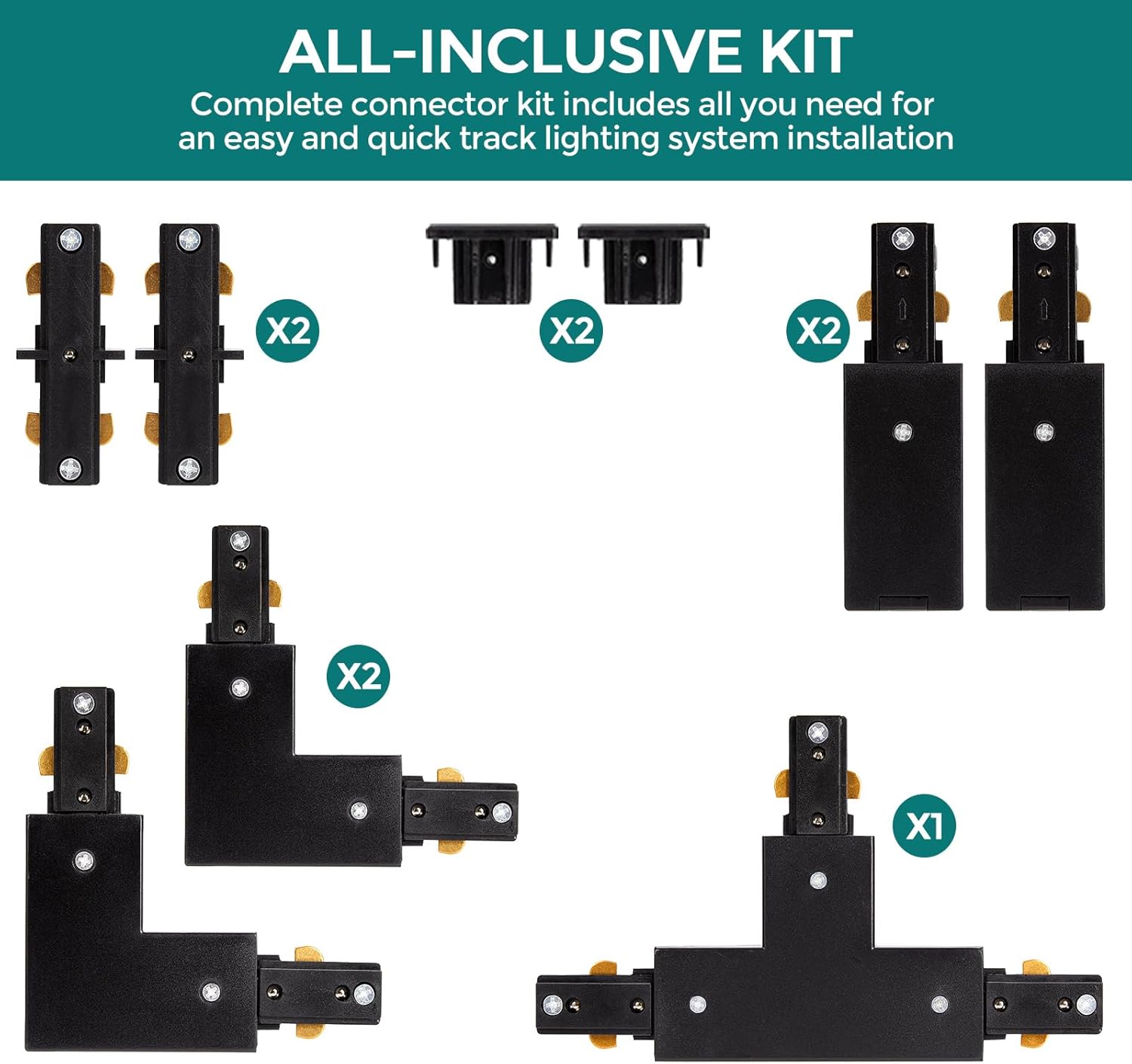 iCreating H Track Lighting Connector Kit