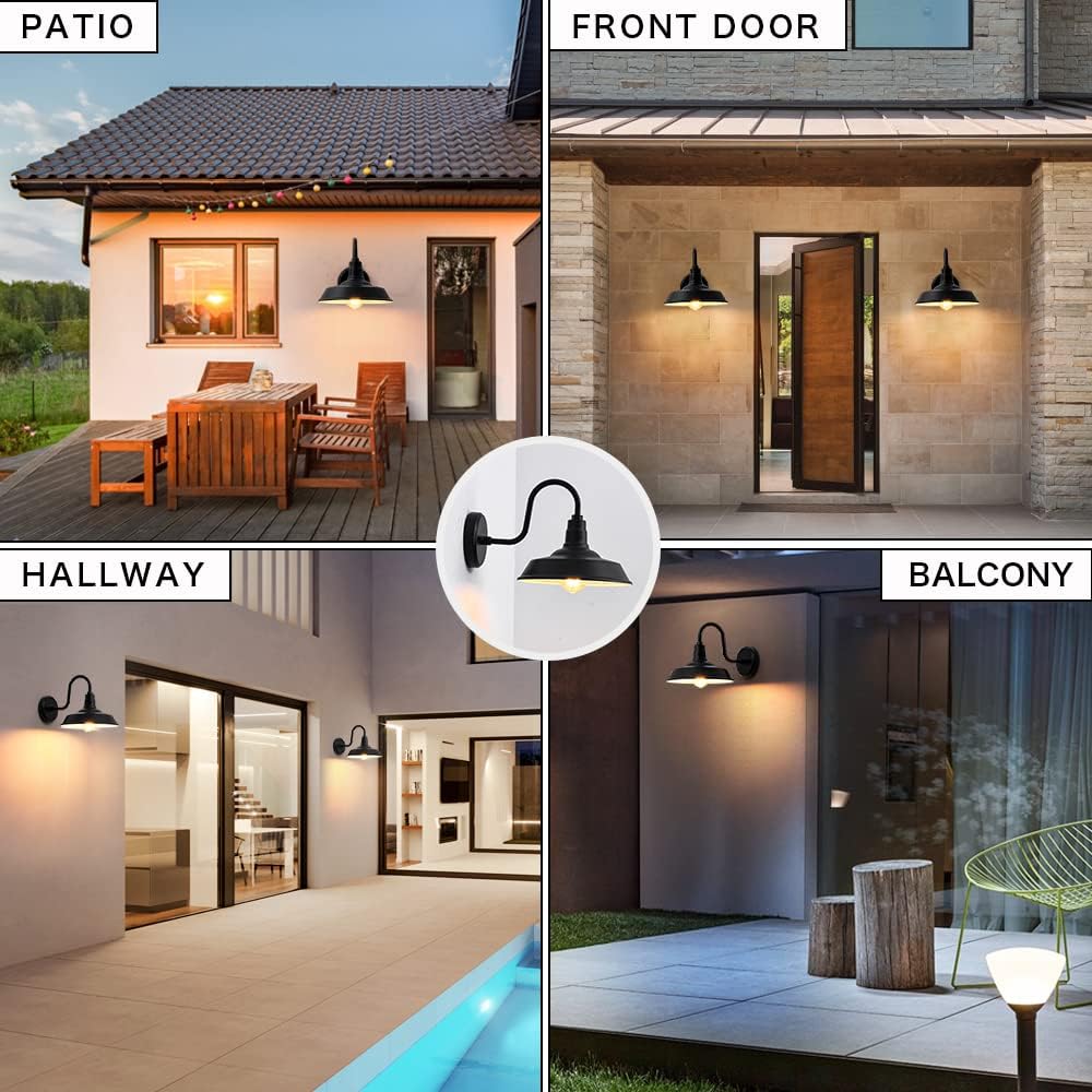 Double Century 2-Pack Barn Light Outdoor Wall Sconce
